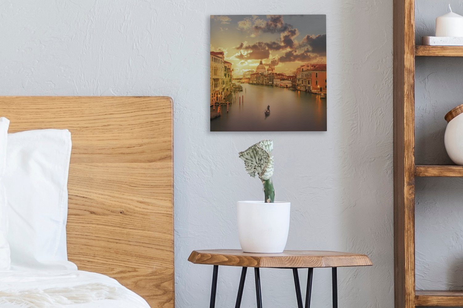 Wohnzimmer Leinwandbild Schlafzimmer (1 Italien St), Bilder Leinwand für Gondel - OneMillionCanvasses® Grande, - Canal