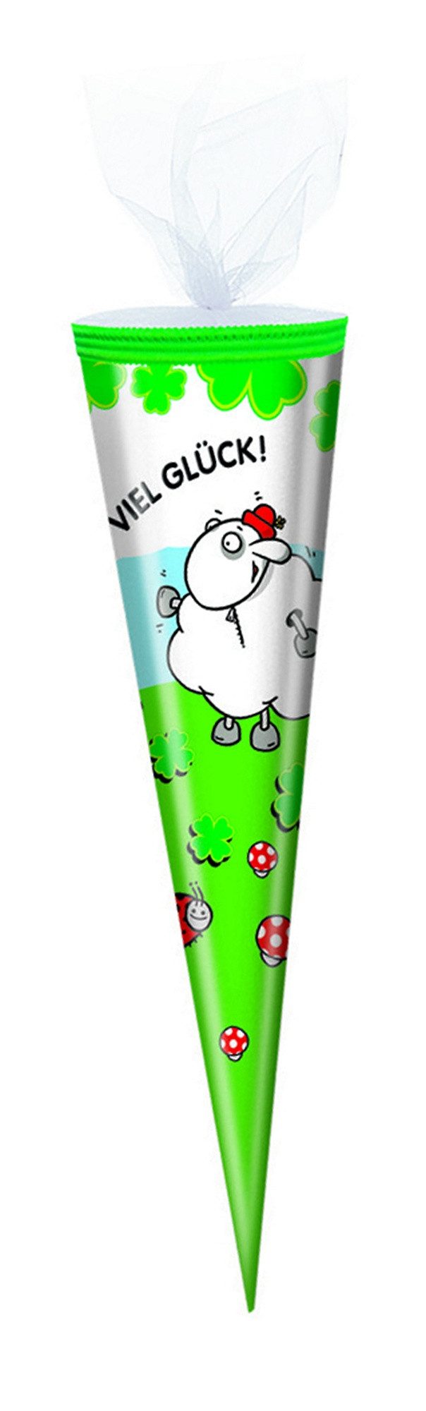 Verpackungsmittel GmbH Markneukirchen Schultüte Schultüte / Zuckertüte / 50cm / rund / "Viel Glück"