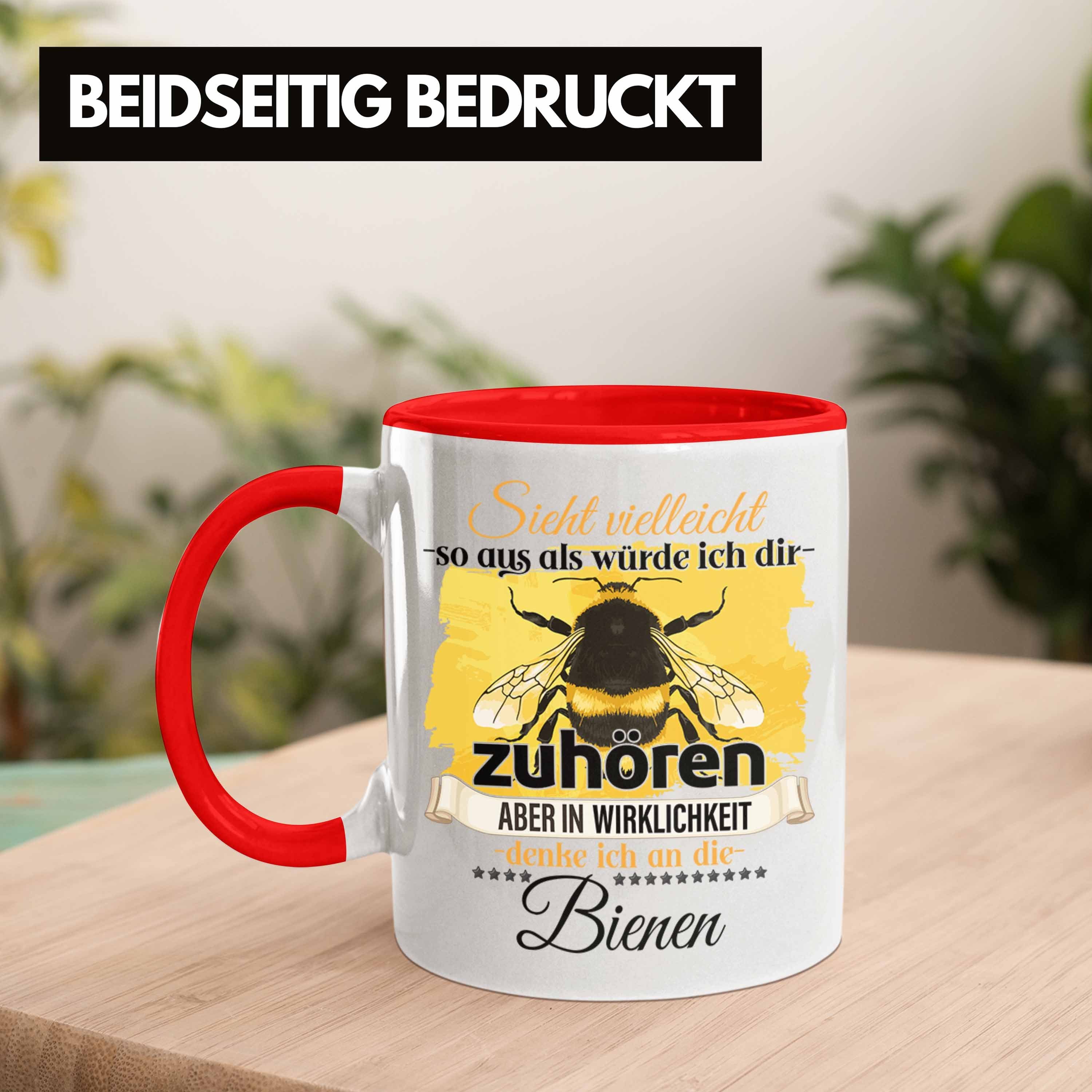 Trendation Tasse Trendation - Imker Bienen Geschenkidee Geschenk Lustig Liebhaber Rot Tasse