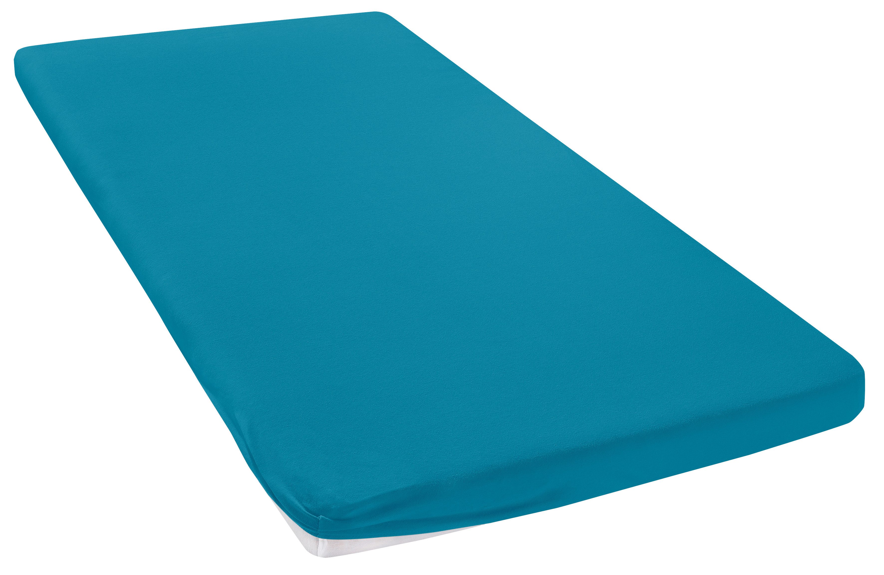 OTTO home Spannbettlaken Topper Basic, in Gr. 90x200, 140x200 oder 180x200 cm, Baumwoll-Jersey, Gummizug: rundum, (1 Stück), Baumwolle, Matratzen bis 8 cm Höhe, Bettlaken, Spannbetttuch, Laken