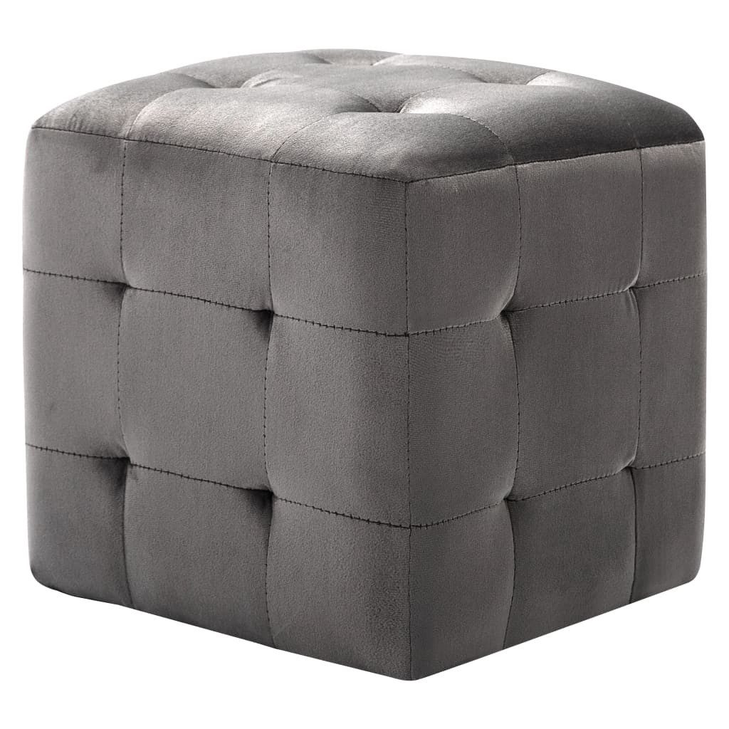 vidaXL Polsterhocker Pouf 2 Stk. Grau günstig online kaufen