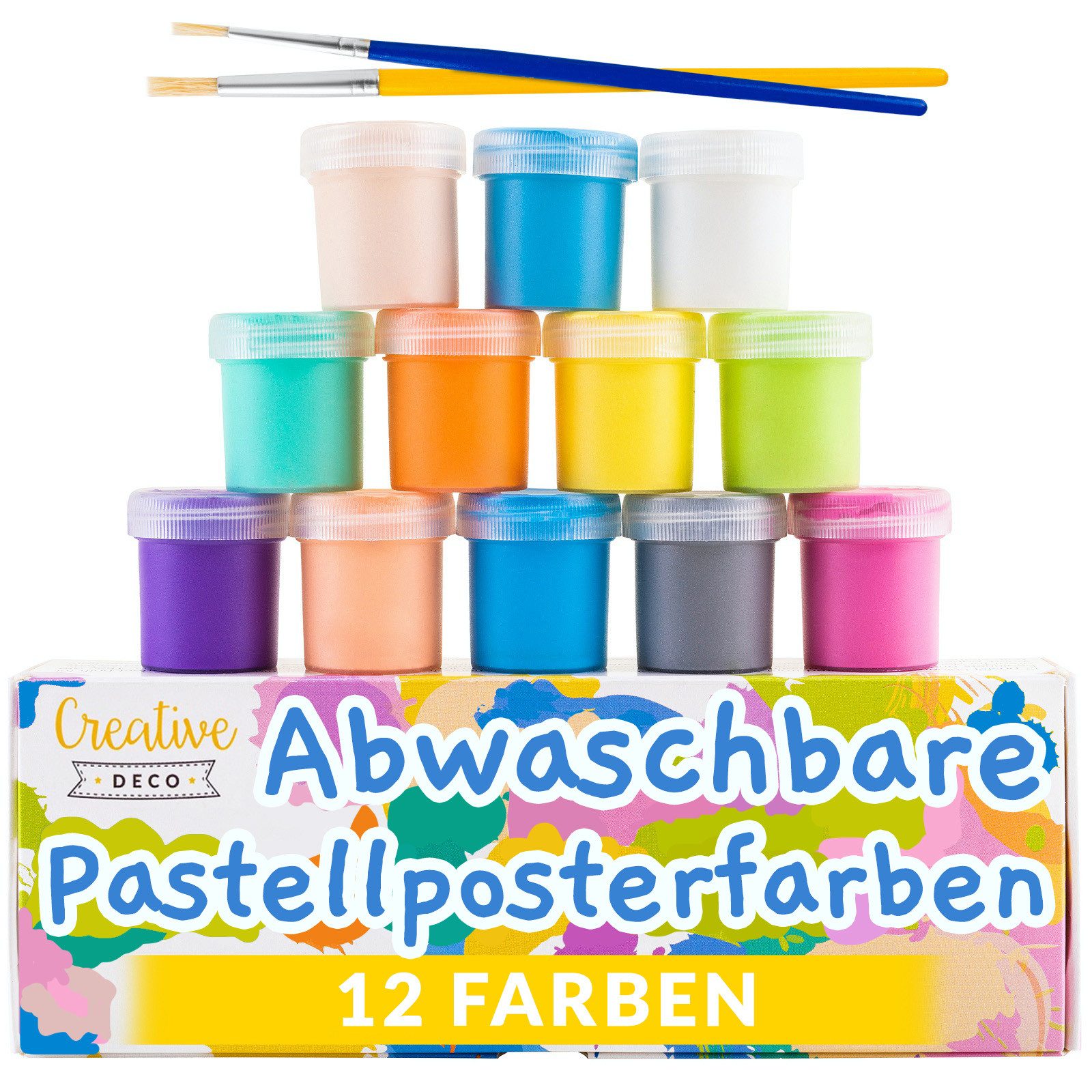 Creative Deco Fingerfarbe Fingerfarben Kinder Ungiftig Bastelfarben, auf Wasserbasis