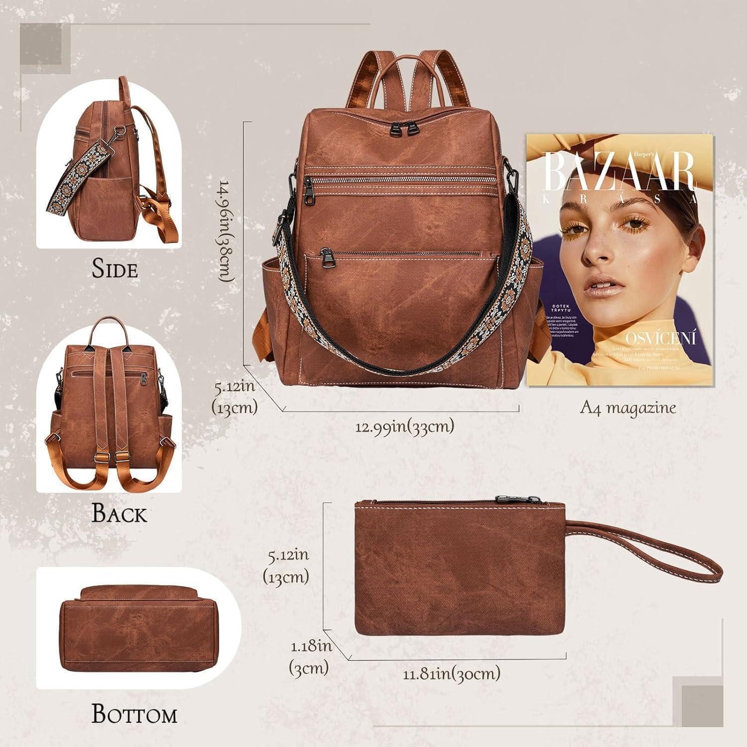 LuxusKollektion Cityrucksack Rucksack Frauen Wasserdicht Antidiebstahl PU B günstig online kaufen