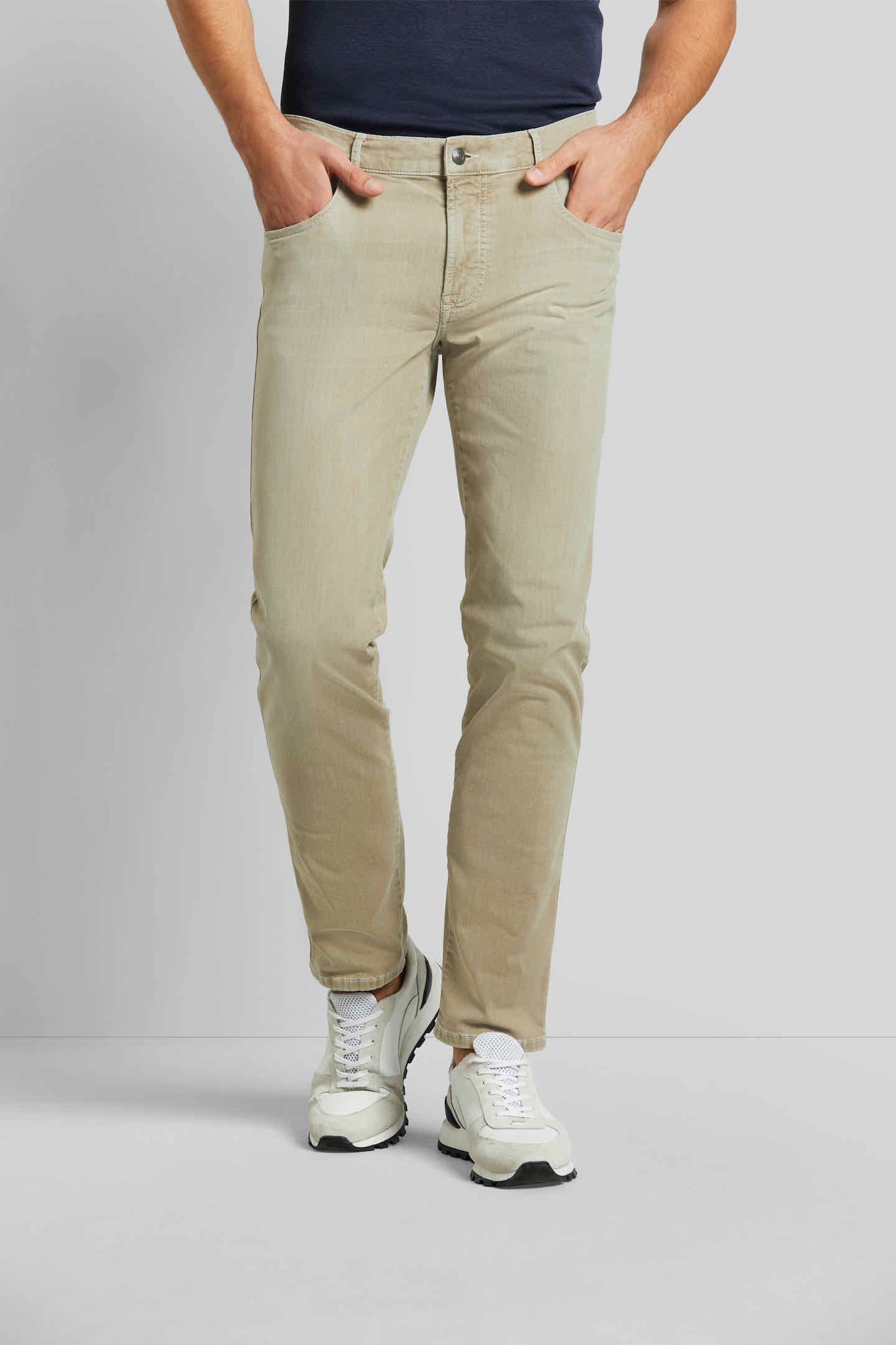 5-Pocket-Jeans beige Used-Waschung mit bugatti