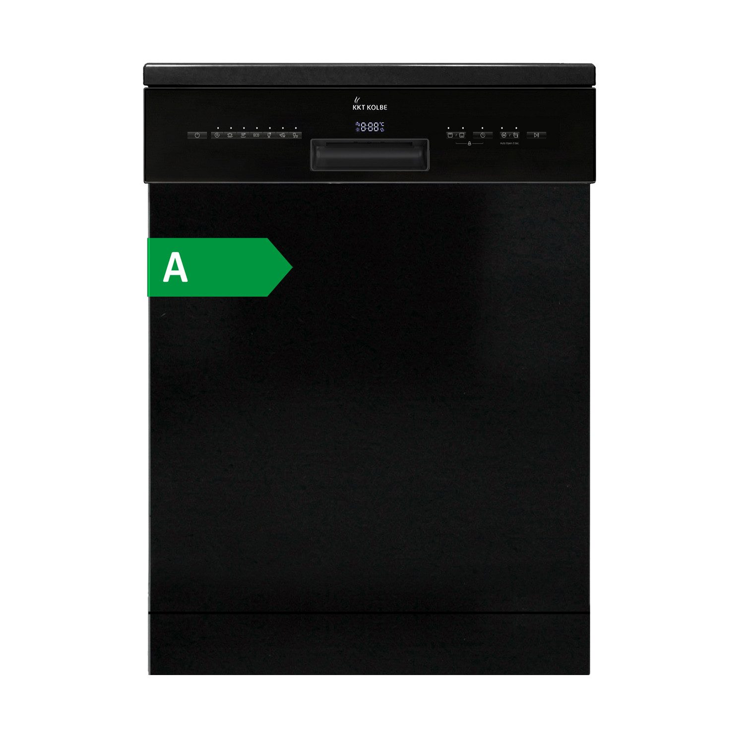 KKT KOLBE Standgeschirrspüler DW60FSS, 9,5 l, 14 Maßgedecke, 60cm / Schwarz / AquaStop / 7 Programme / 14 Maßgedecke