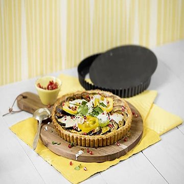 FIDDY Brotbackform Quicheform mit herausnehmbarem Boden, Backform, Kuchenform, (1-tlg), Kuchen, Apfelkuchen, Pizzaform