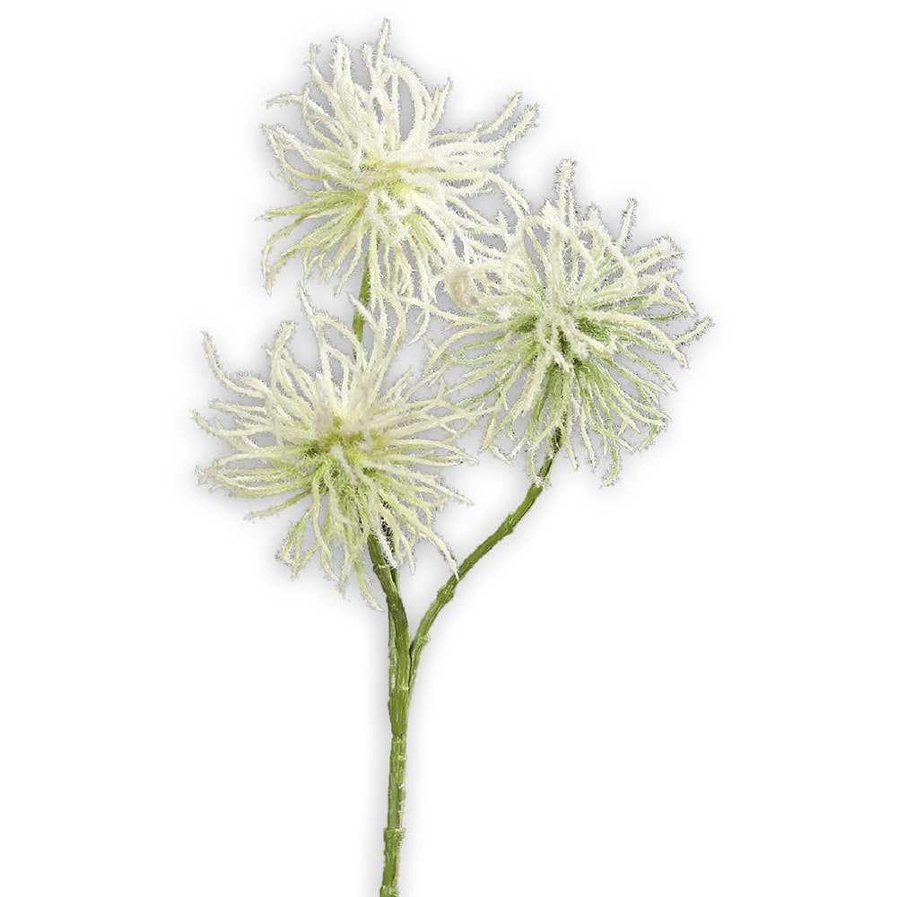 Kunstblume Distelzweig Kunstblume Blüten Kunststoff 1 Stk Ø 7 cm grün-creme Distelzweig, matches21 HOME & HOBBY, Höhe 47 cm | Kunstblumen