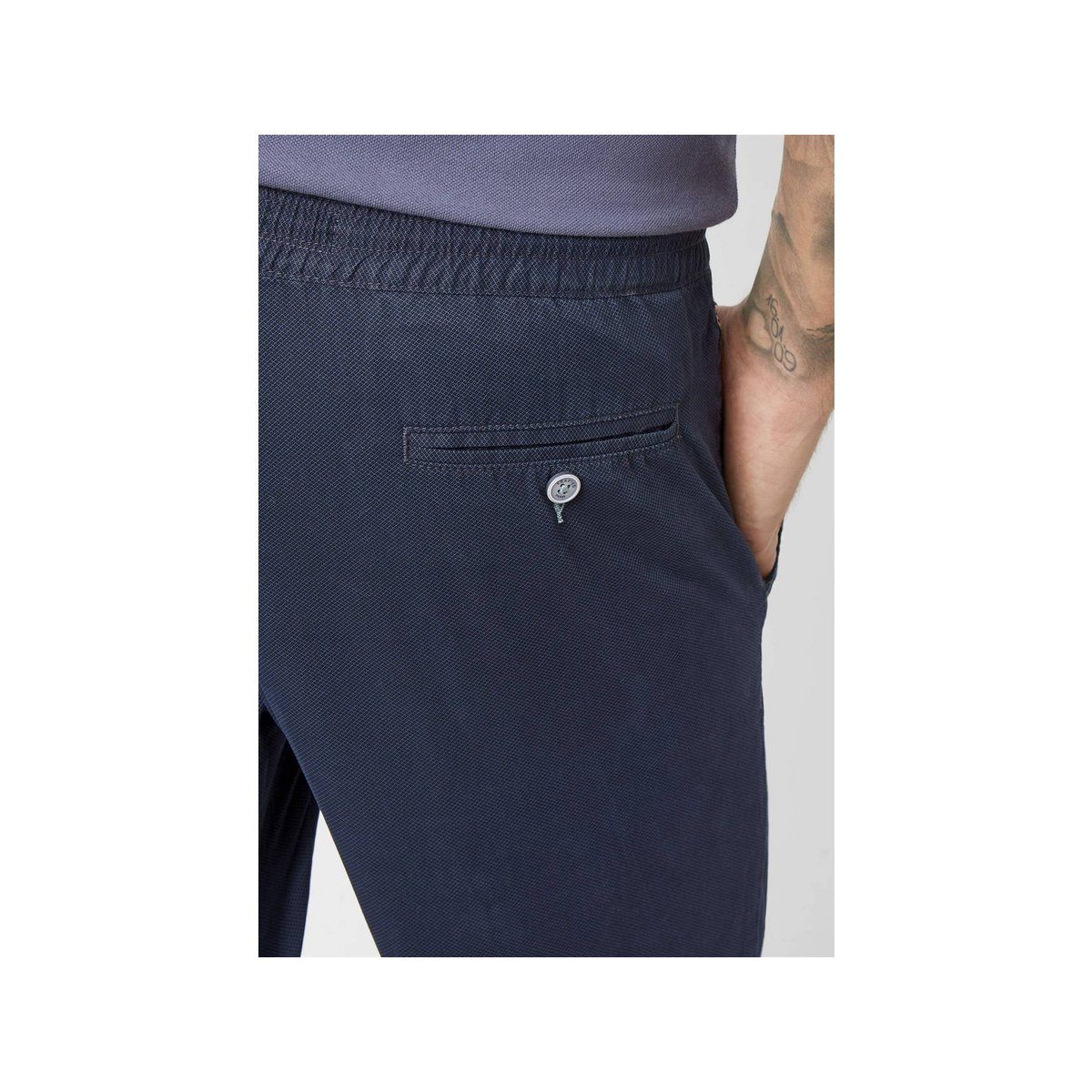 Angabe) marineblau Ospig (1-tlg., Cargoshorts regular keine