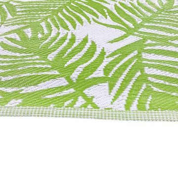 Outdoorteppich Outdoor-Teppich mit Palmenblattmuster in grün, Teppich-Traum, rechteckig