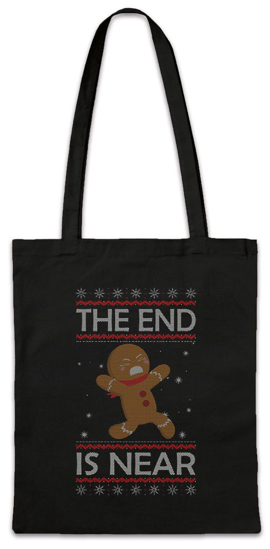 Urban Backwoods Beuteltasche Christmas Ginger Bread Man Stofftasche Merry Santa X-Mas Claus (1-tlg), Lebkuchen Weihnachten Weihnachtsmann Nikolaus