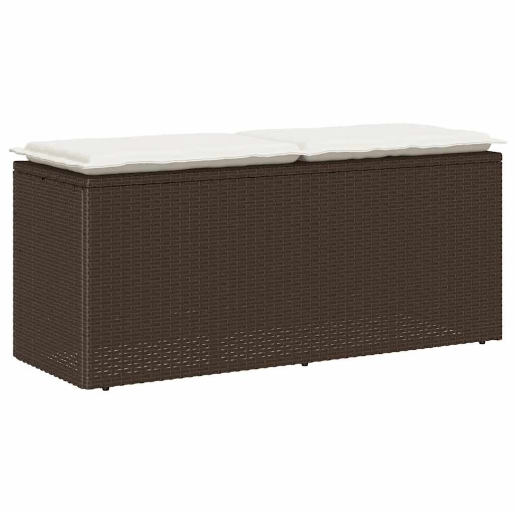 vidaXL Gartenbank Gartenbank mit Kissen Braun günstig online kaufen