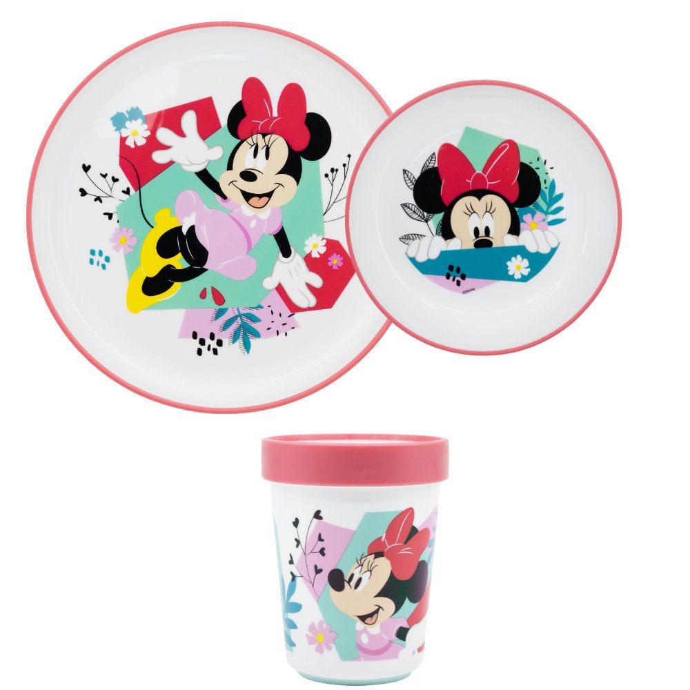 Kindergeschirr-Set Disney Minnie Maus Kinder Geschirr-Set 3 tlg