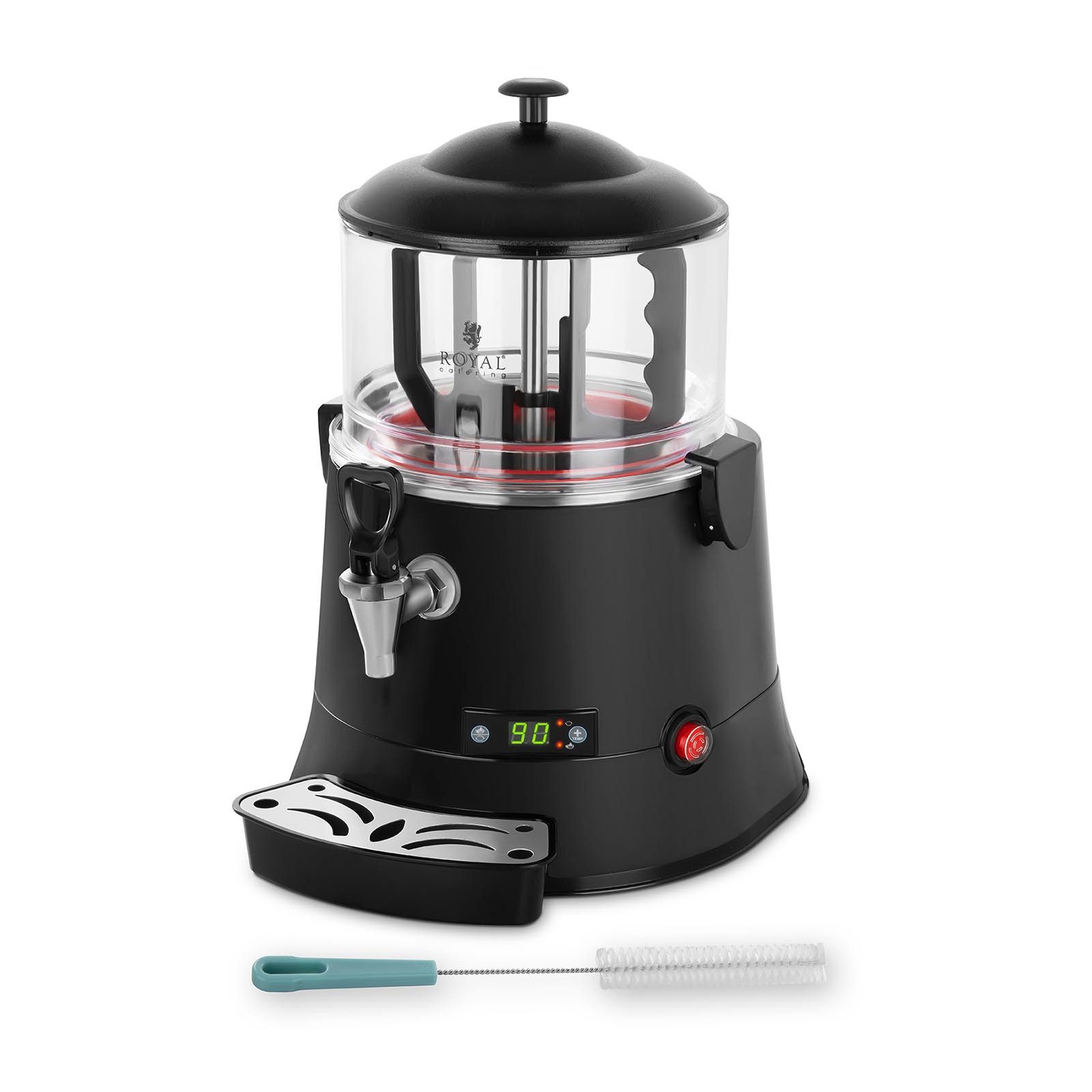 Royal Catering Getränkespender Kakaodispenser 5L Heiße Schokolade Kakao Dispenser Milchwärmer