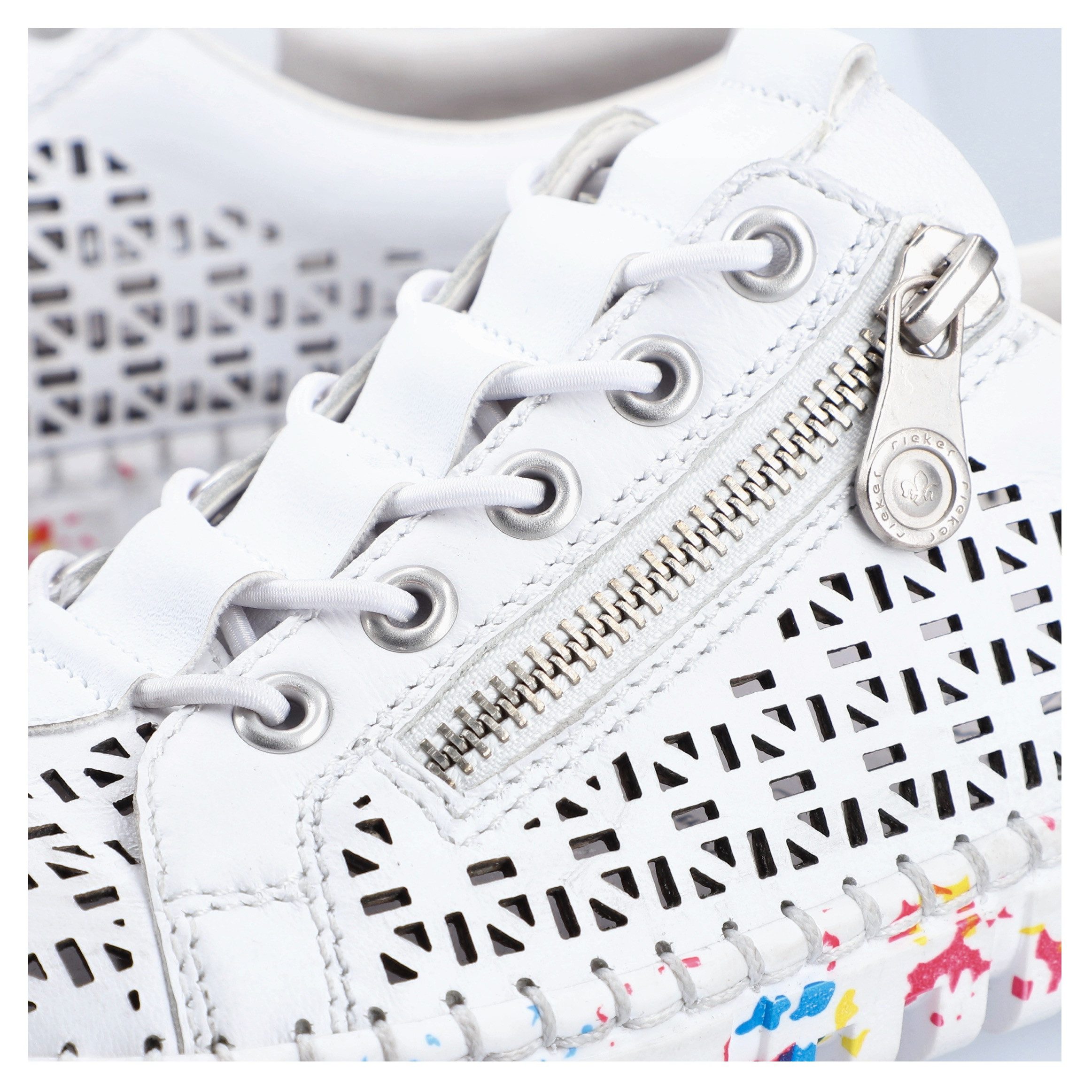 Rieker Slip-On Sneaker, Halbschuh, Freizeitschuh, Schlupfschuh mit Gummizug