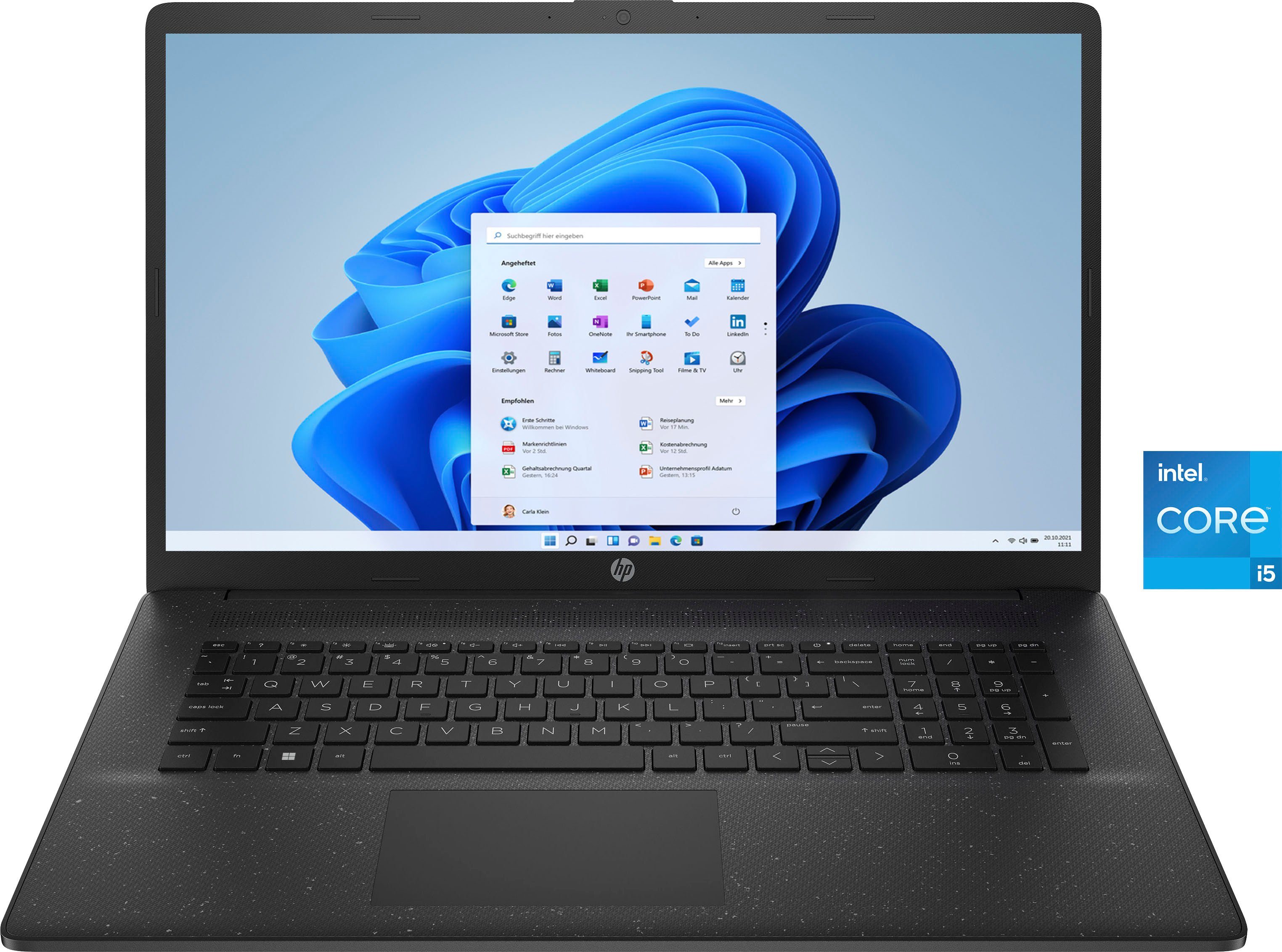 HP 17-cn3053ng Notebook (43,9 cm/17,3 Zoll, Intel Core i5 1335U, Iris Xe  Graphics, 512 GB SSD)