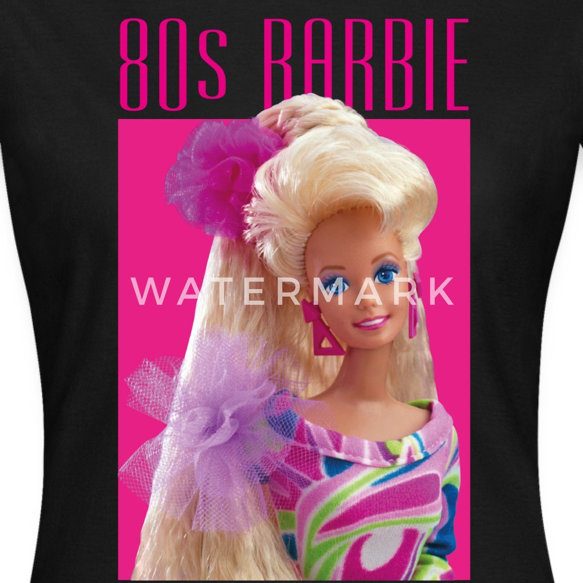 Spreadshirt T-Shirt Barbie Porträt Charakter 80er Barbie 80er Jahre Frauen T-Shirt (1-tlg)