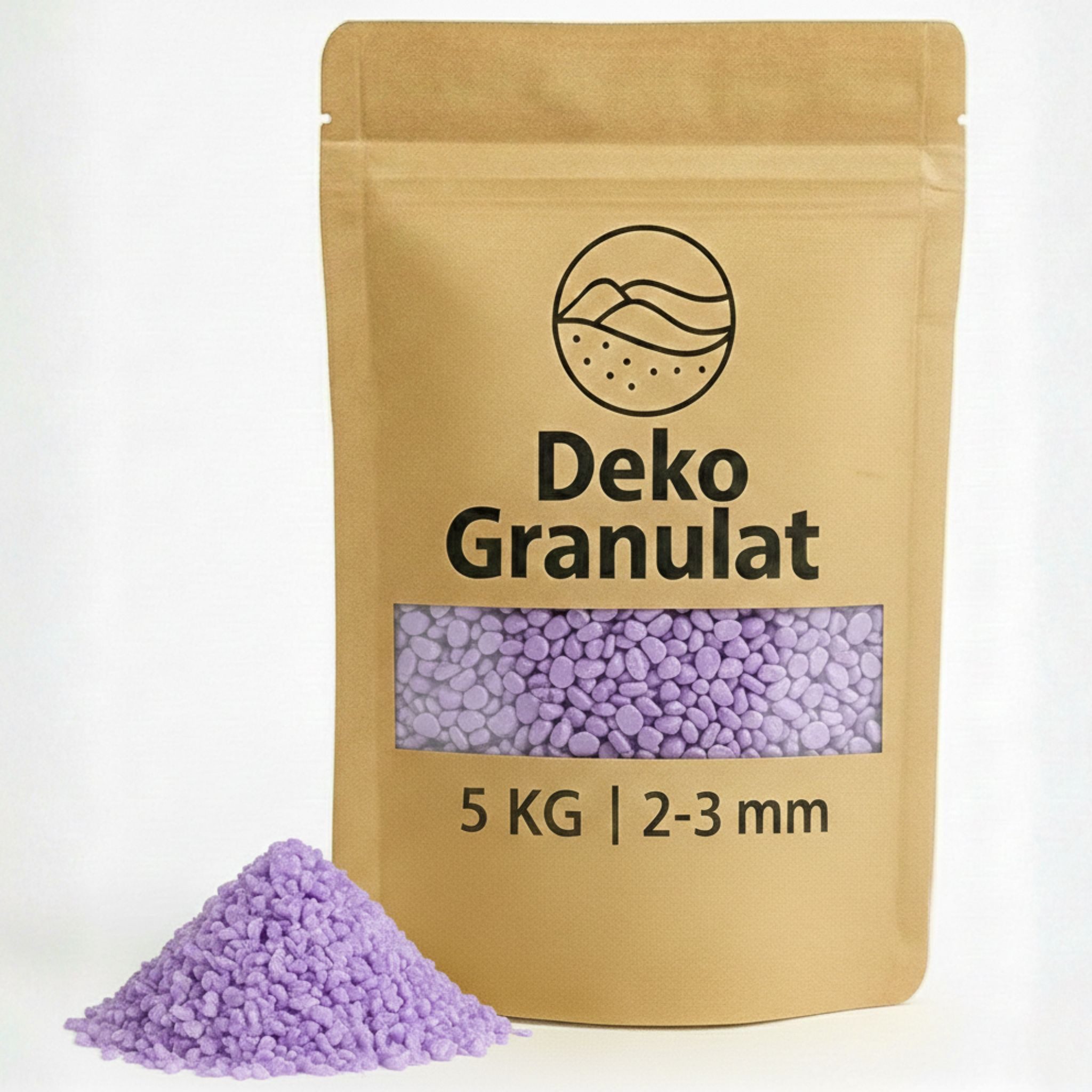 matches21 HOME & HOBBY Bilderrahmen Deko-Granulat 5 KG flieder Ø 2-3 mm Vasen Glas-Füllung Streudeko, (1 St), Kleine bunte Deko-Steine als Tischdeko Hochzeitsdeko
