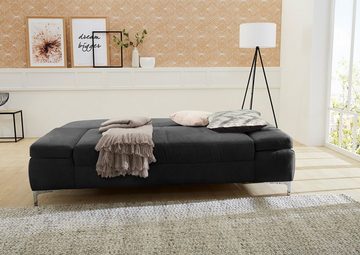 JOB Sofa Verwandlungssofa JORDIS Schwarz, B 202 x T 103 cm