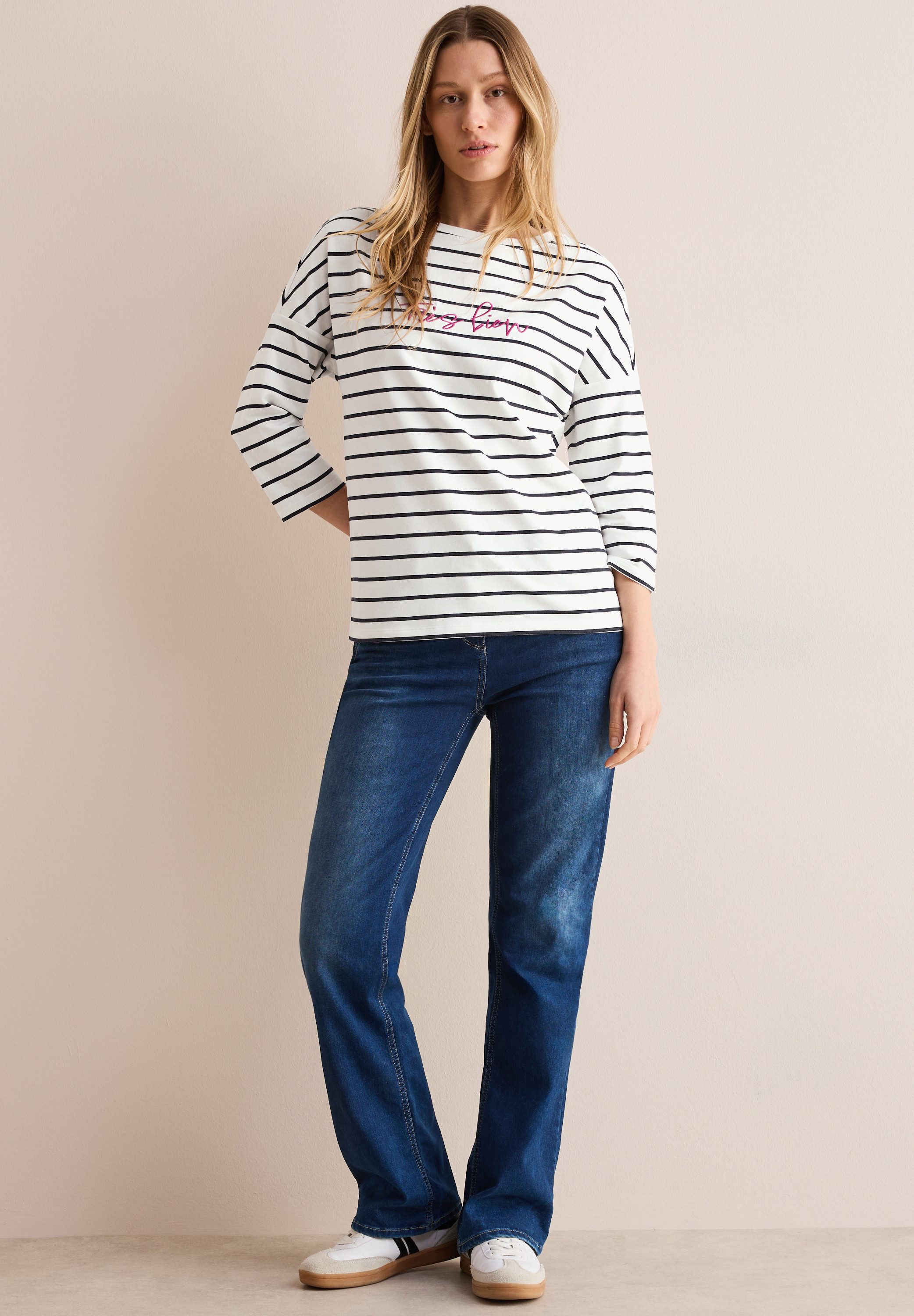 CECIL 3/4-Arm-Shirt mit 3/4 Ärmeln