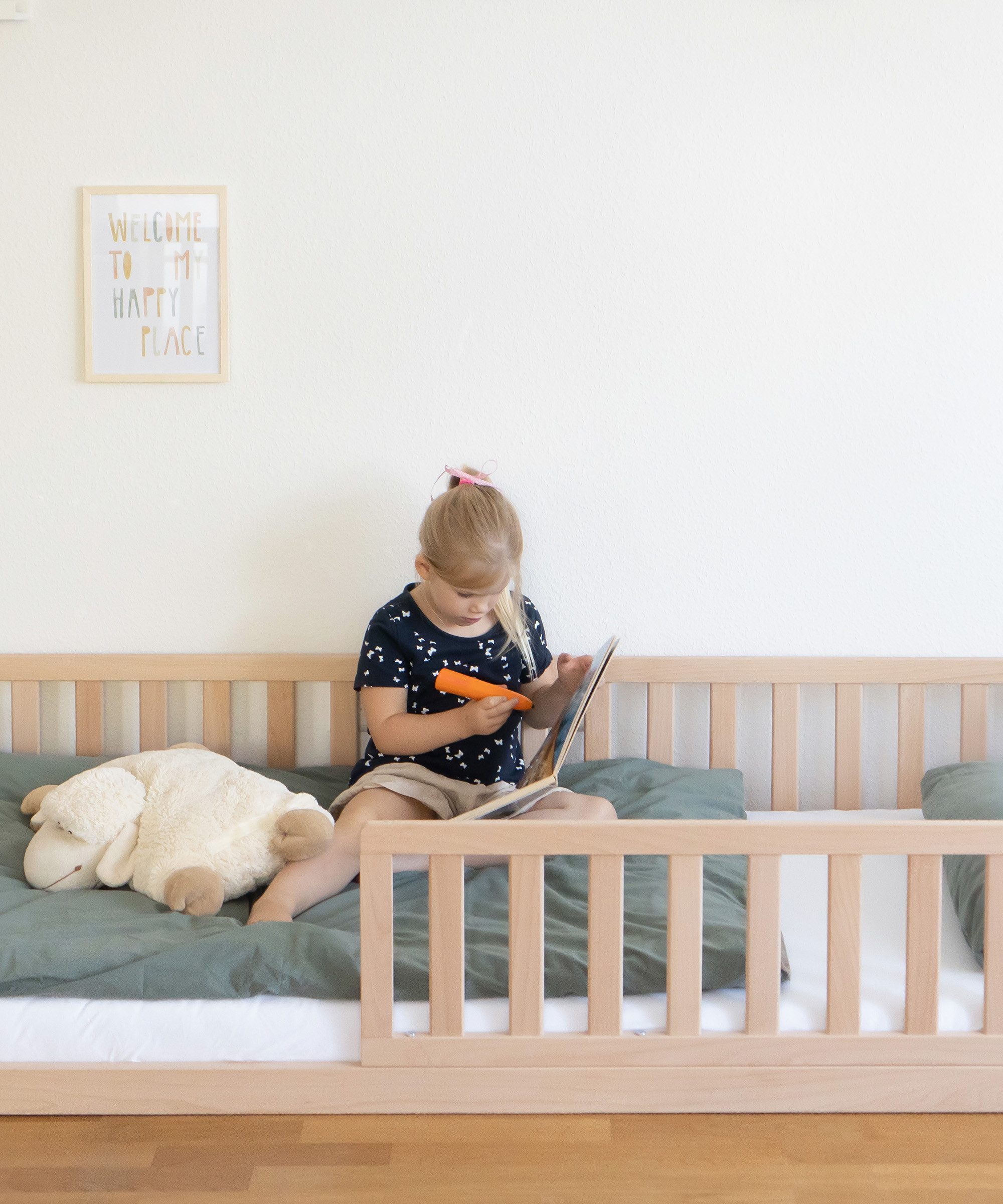 Ehrenkind Kinderbett Bodenbett Livo aus massivem Buchenholz mit Rausfallschutz (FSC® zertifizert), in verschiedenen Ausführungen – Bild 5 von 5