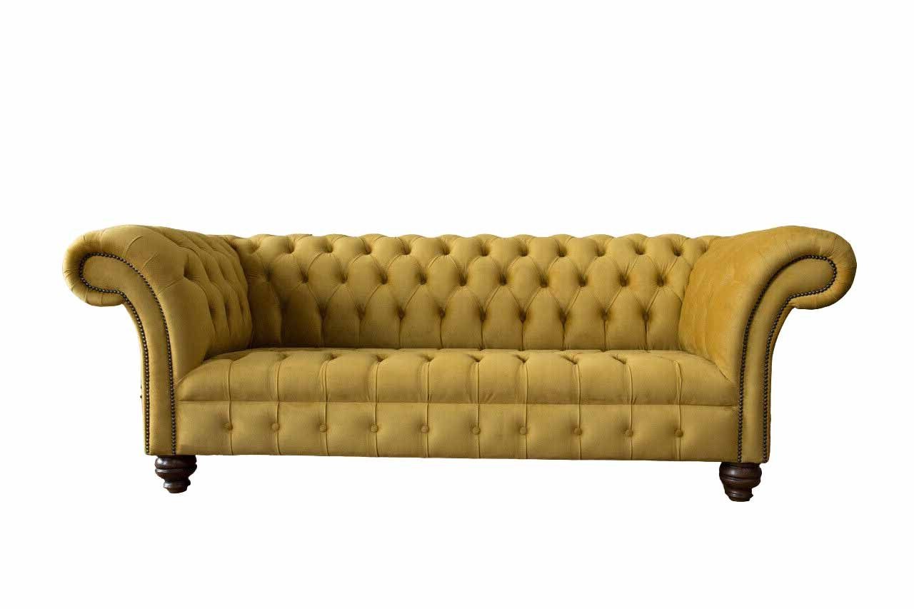 Chesterfield-Sofa, Klassisch Sofa Sofas JVmoebel Wohnzimmer 3 Chesterfield Design Sitzer