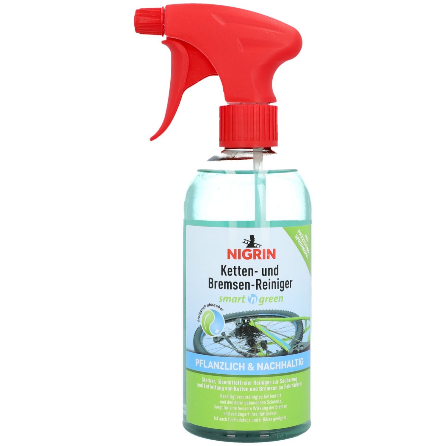 NIGRIN Bike Ketten-Reiniger Bremsen-Reiniger 500ml Spray Reinigungsspray (1-St. Entfetter Reinigung Pflege für Fahrräder Pedelecs E-Bikes Reinigung)