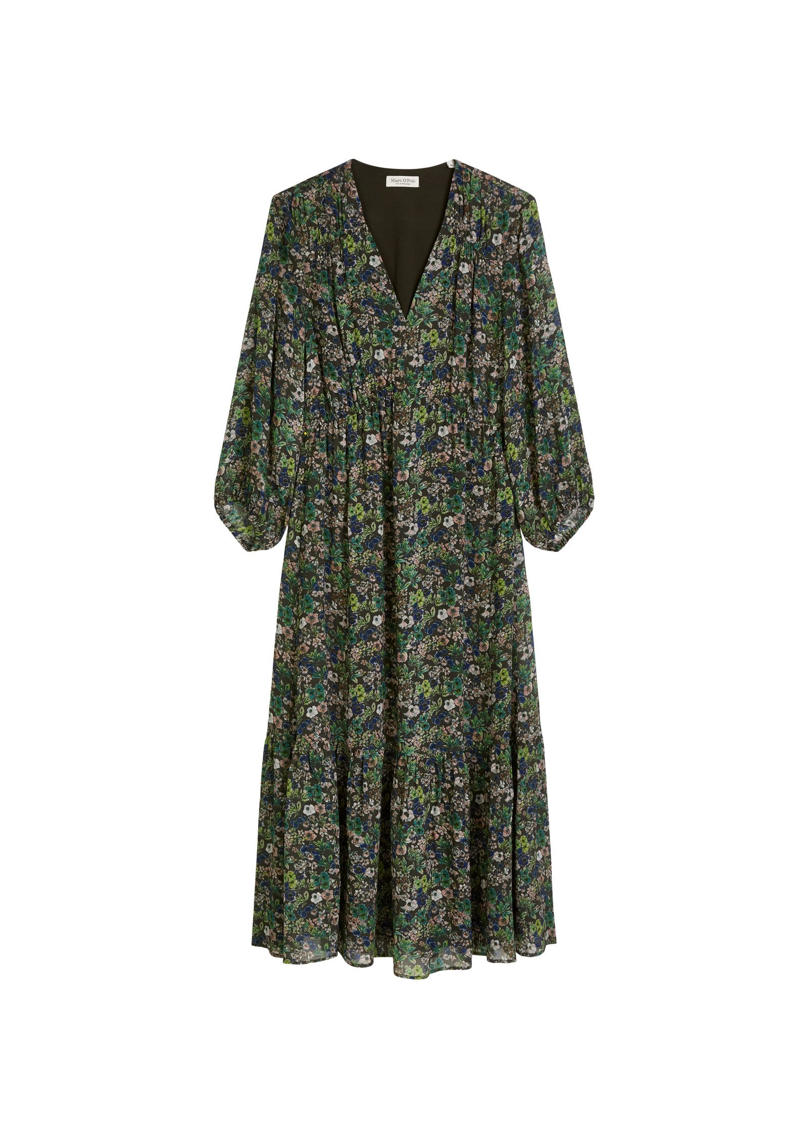 Midikleid aus bedruckter Viskose