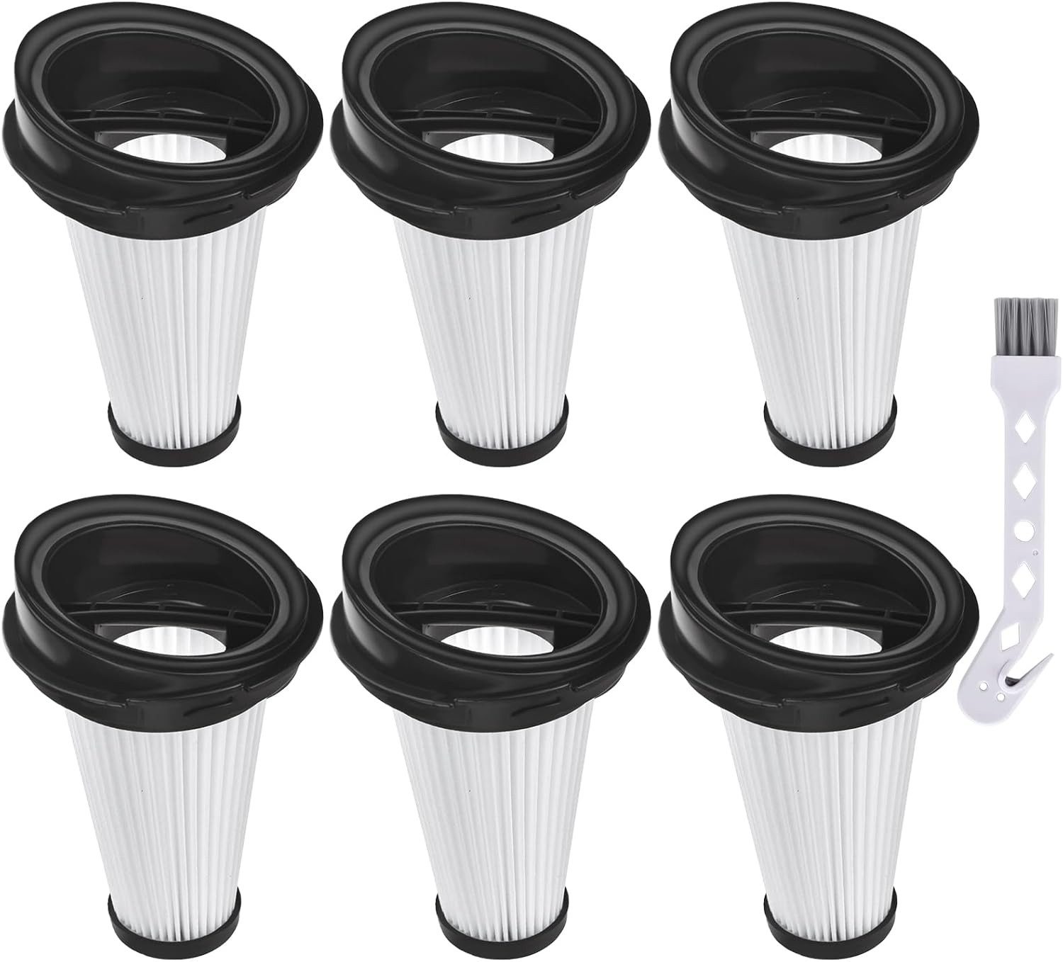 FELIXLEO Flachfaltenfilter Ersatzfilter für Grundig VCH9932 Akku-und Handstaubsauger, (7-St)