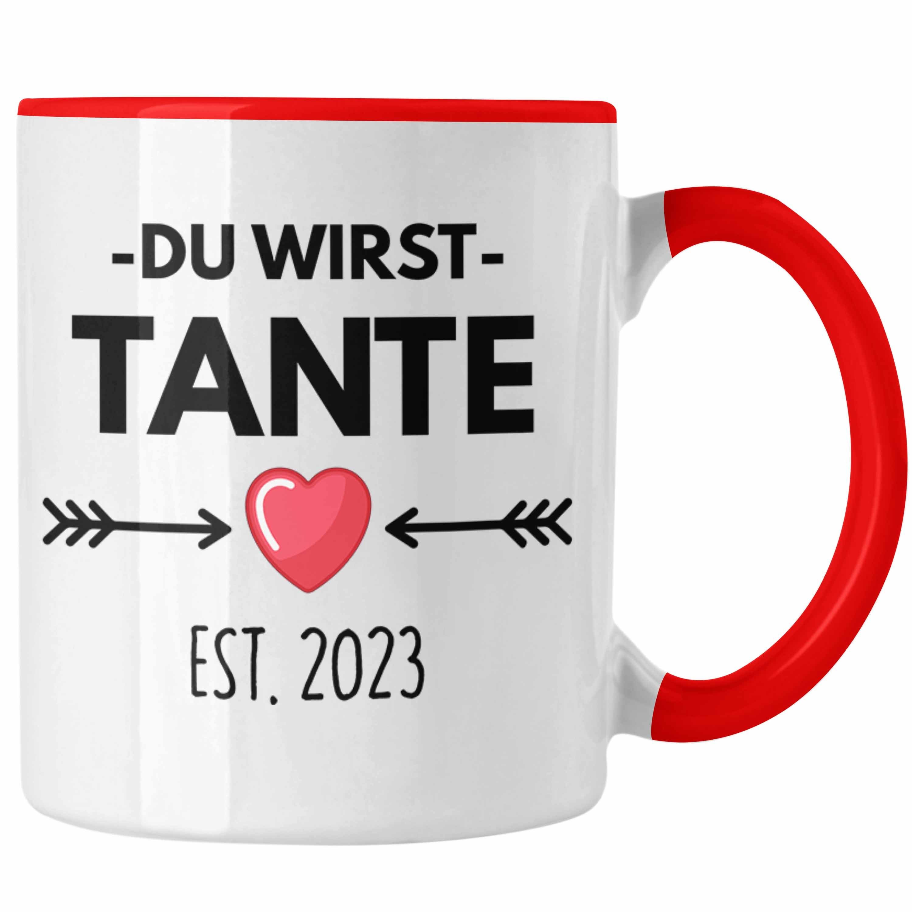2023 Tante Tante Trendation Wirst Geschenk Tasse Du Trendation - Schwangerschaft Rot