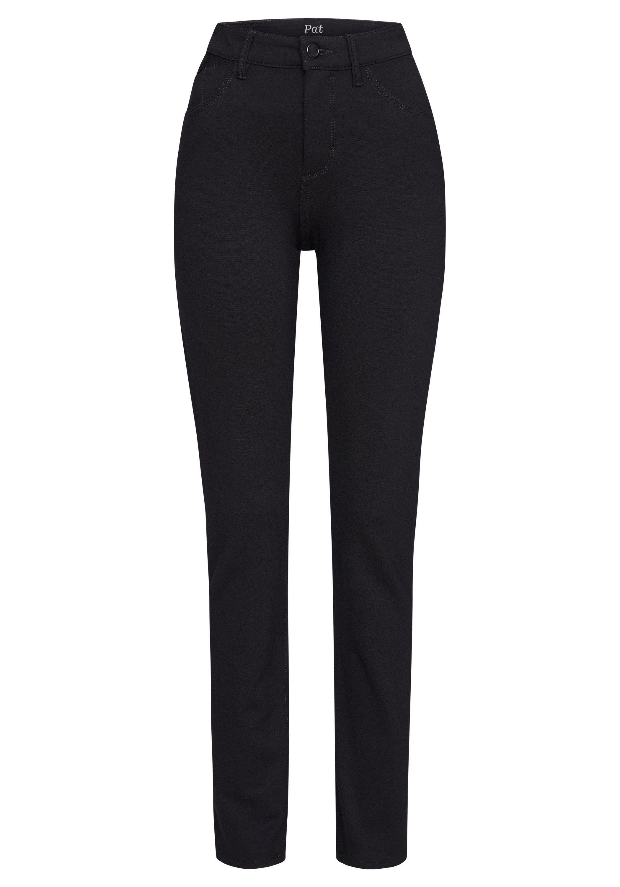 Paddock's Stoffhose PAT Schwarze Slim-Fit Stoffhose günstig online kaufen