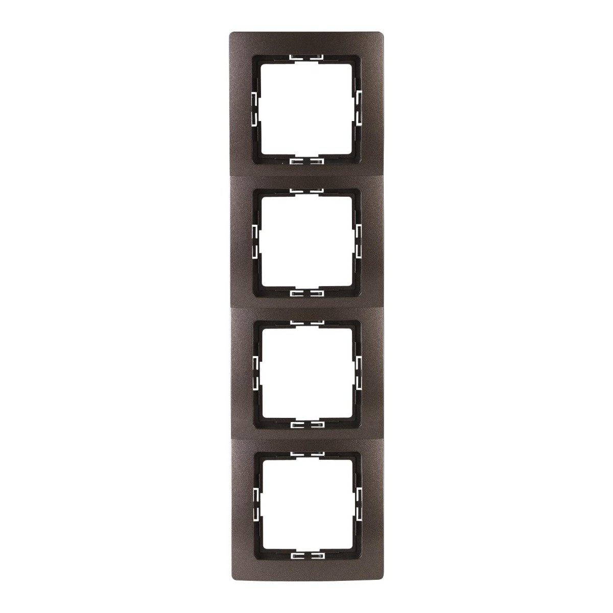 Kopp Schalter Kopp Paris Abdeckrahmen 4-fach Palisander IP20 308720064 (C), für Lichtschalter Steckdose Rahmen