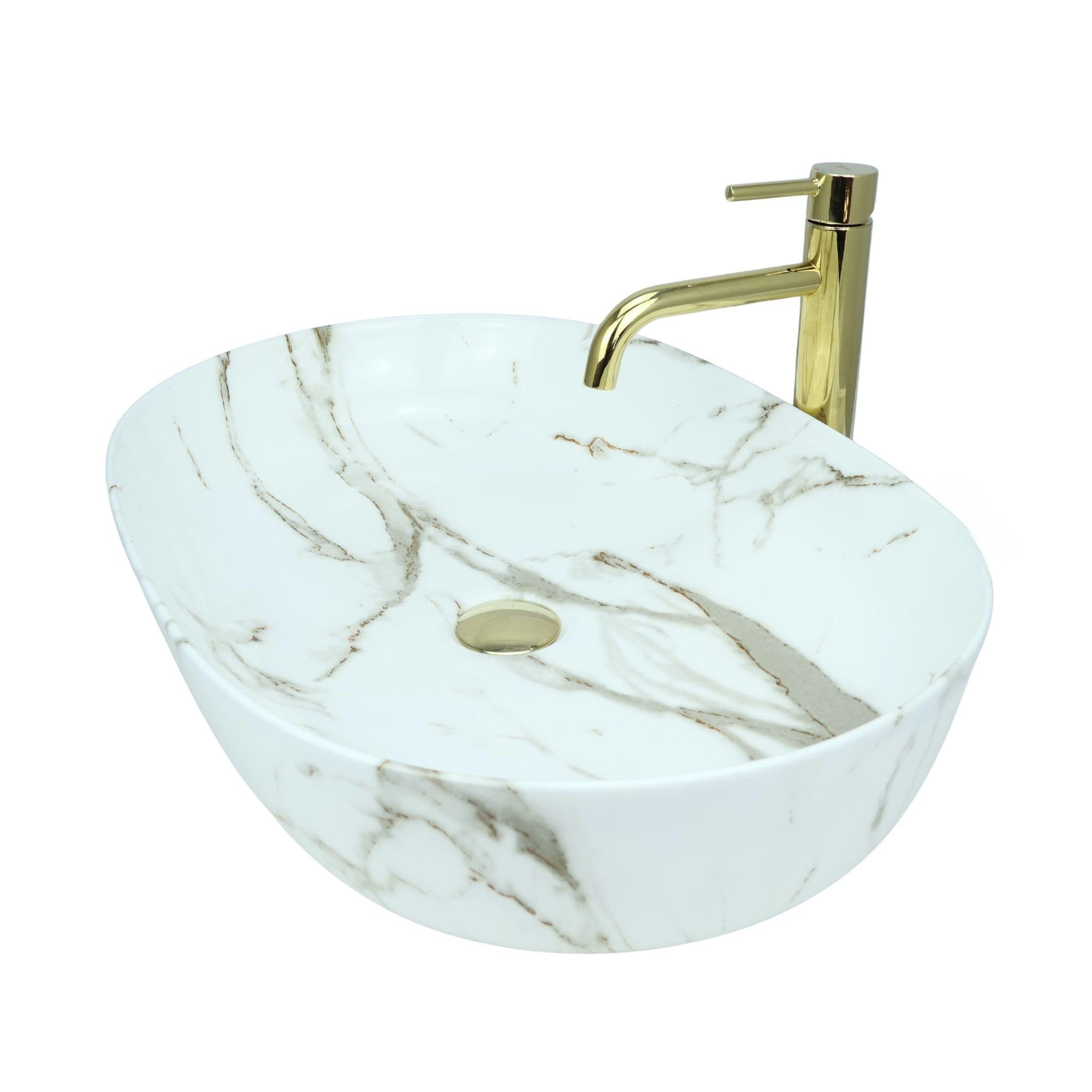 GTM Design Aufsatzwaschbecken NADIA Modern Waschbecken Oval günstig online kaufen