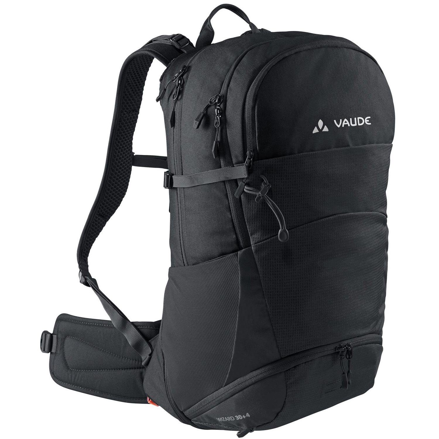 VAUDE Freizeitrucksack Vaude Wanderrucksack Wizard 30+4 black schwarz (Stück, Rucksack Stück)