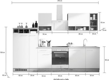 RESPEKTA Küche Hilde, Breite 310 cm, wechselseitig aufbaubar, exkl. Konfiguration für OTTO