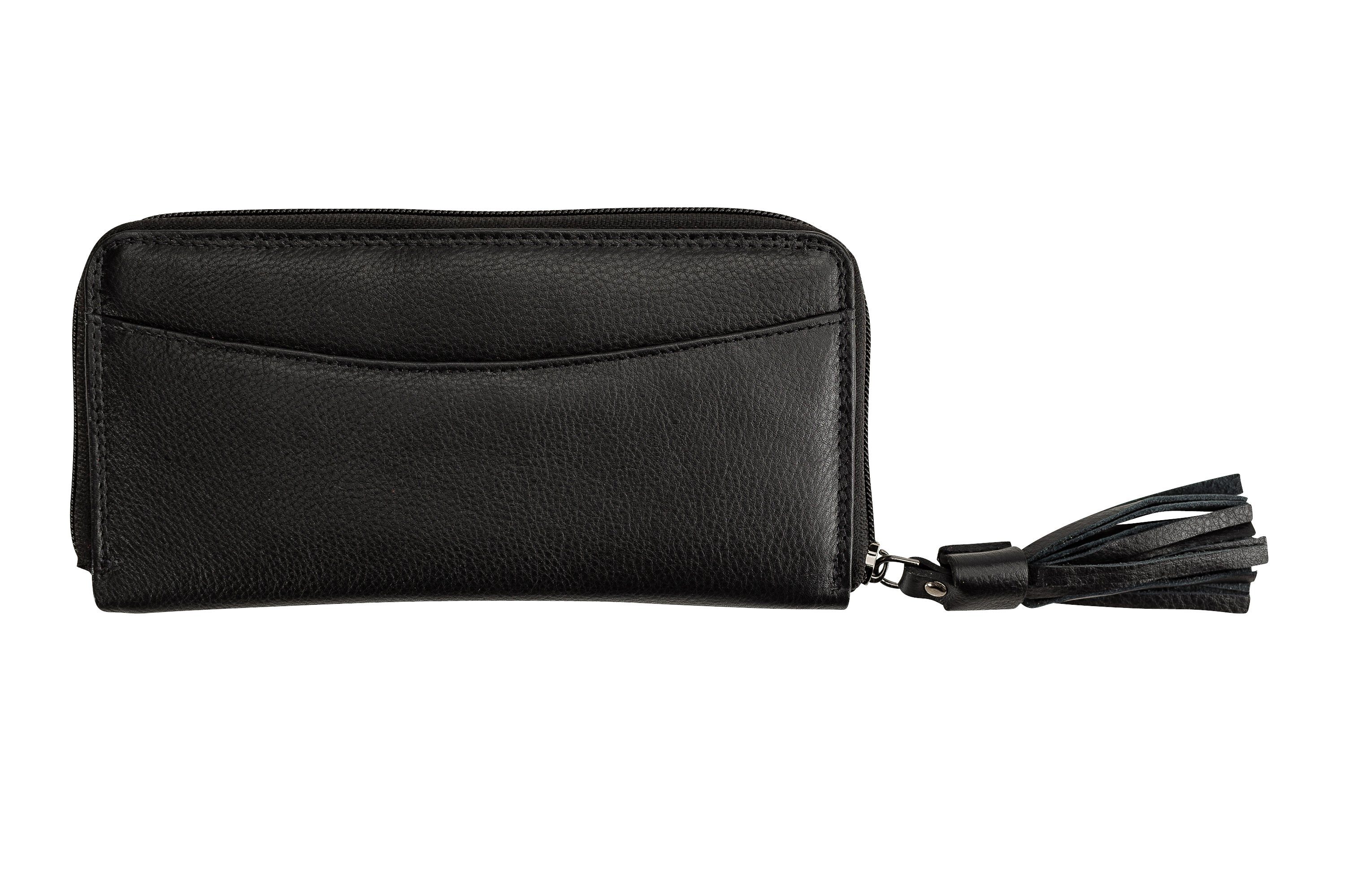Geldbörse Gulden Geldbörse Clutch schwarz