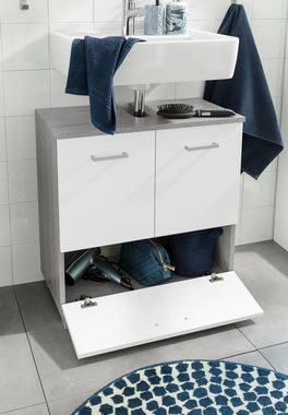 Schildmeyer Waschbeckenunterschrank Mobes Breite 60 cm, Badschrank Badezimmerschrank WBU Unterschrank