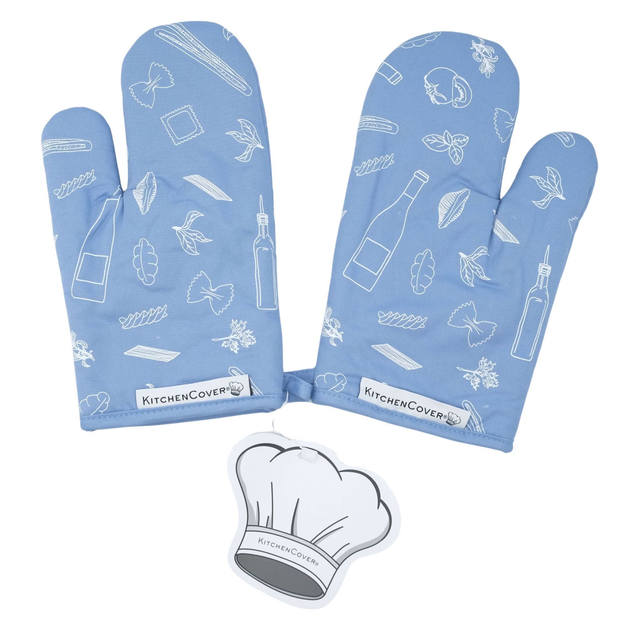 BEAZZ Topfhandschuhe Ofenhandschuhe hitzebeständig, Backhandschuhe, Grillhandschuhe, Topfla, (Set, 2-tlg), Hitzebeständig, Aus Baumwolle