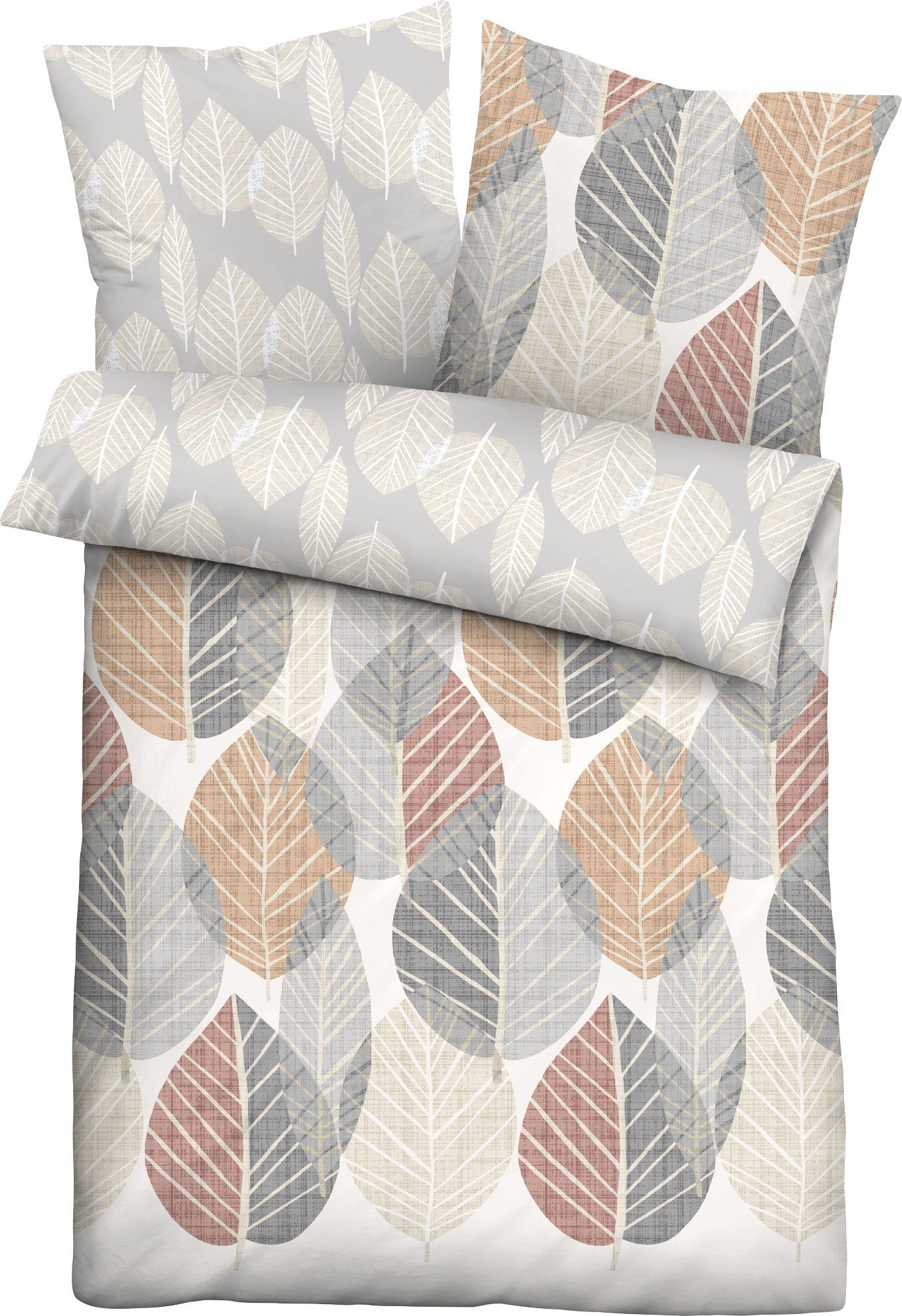 Biberna Bettwäsche Wendebettwäsche, Biber, Blatt