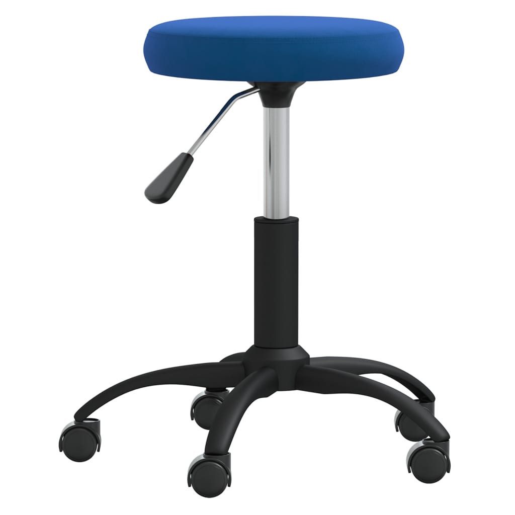 vidaXL Bürostuhl Bürostuhl Drehbar Blau Samt (1 St)