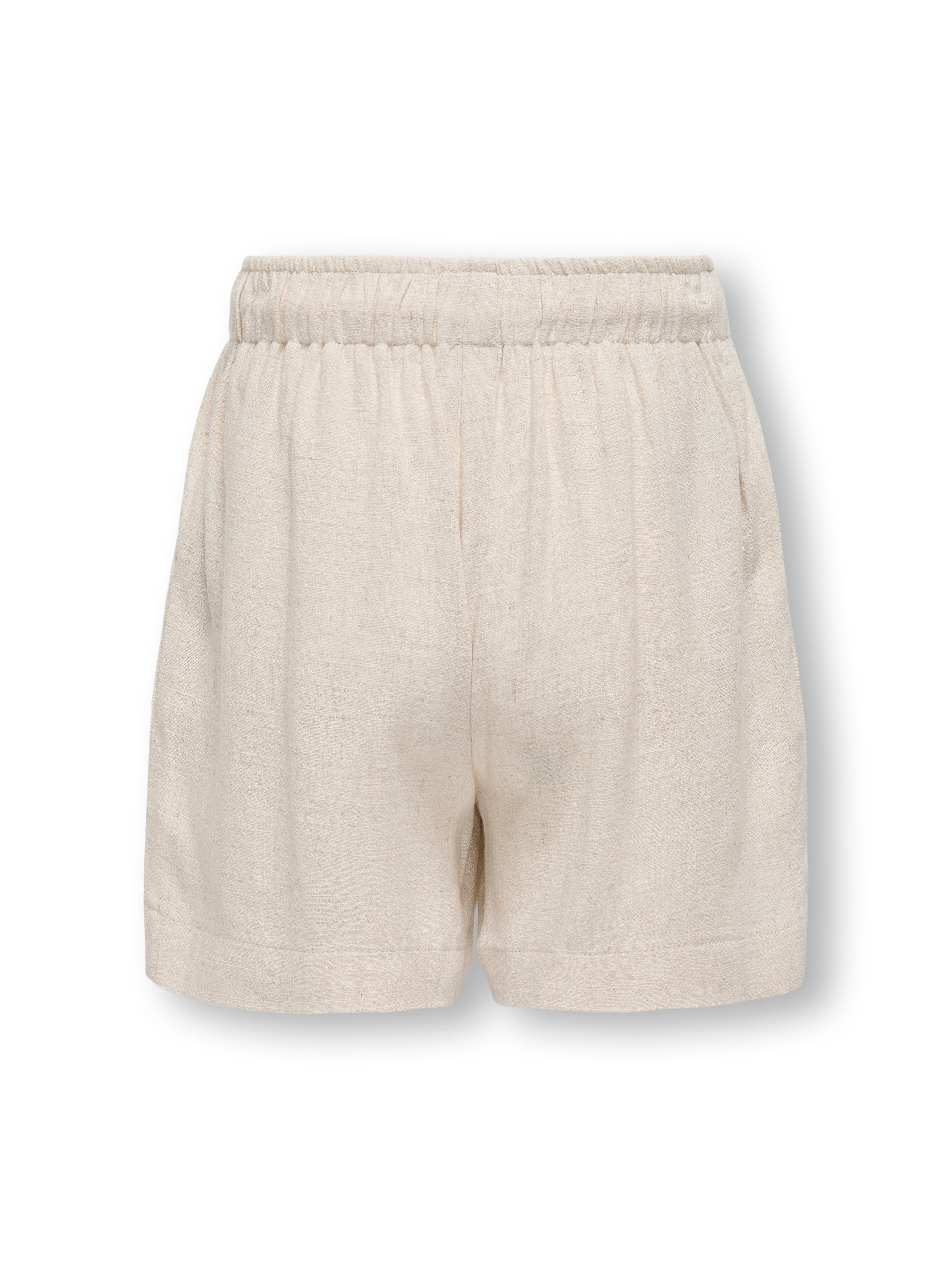 KIDS ONLY Shorts KOGSIESTA PULL-UP LINEN BLEND SHORTS PNT in Leinenoptik – Bild 4 von 5