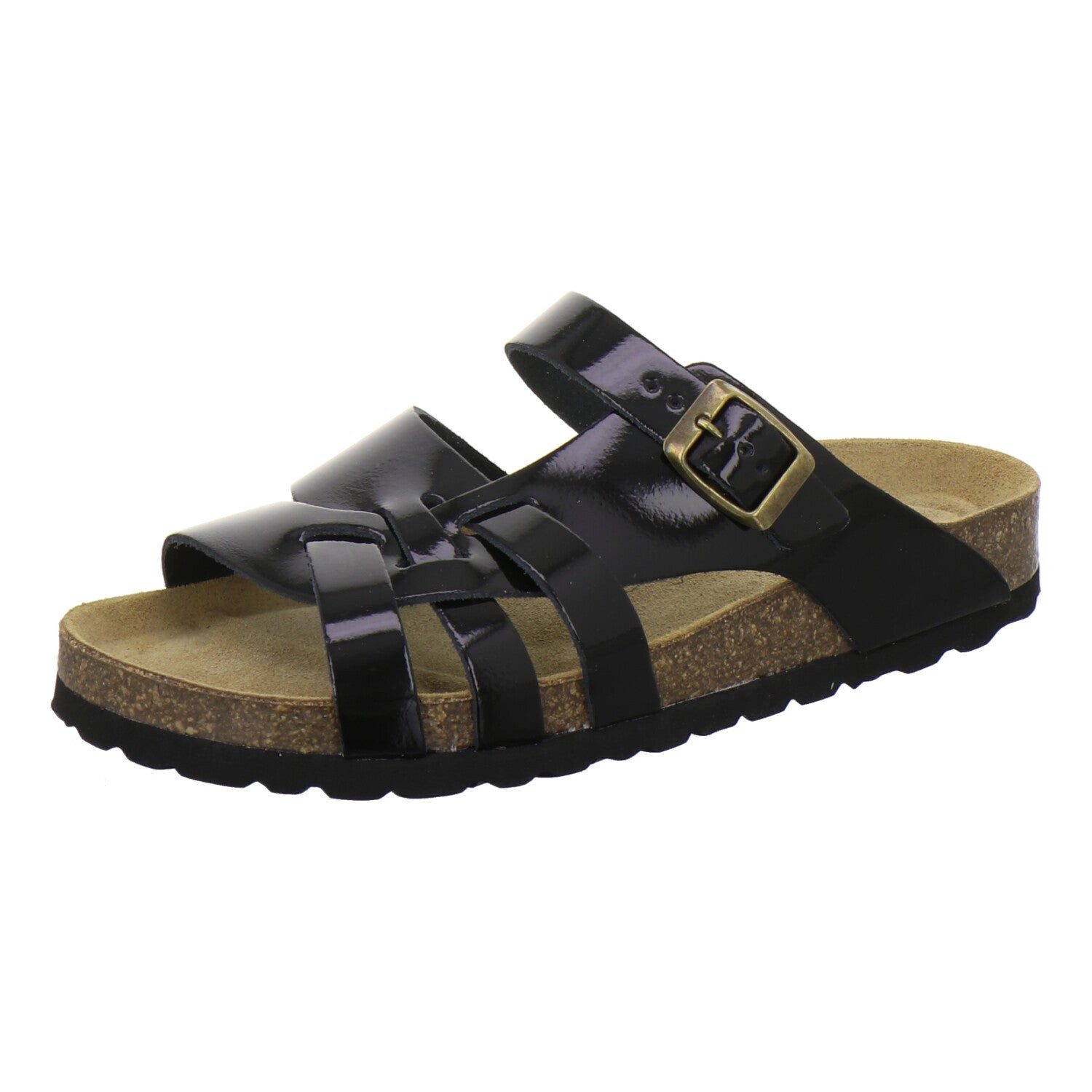 AFS-Schuhe Damen Kralle Pantolette aus Lackleder mit Fußbett, Made in Germany