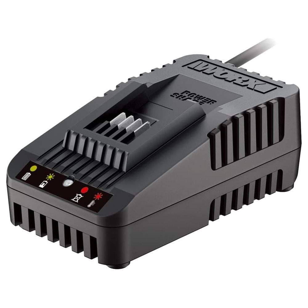 Worx Elektrorasenmäher Worx Ladegerät 20V PowerShare 1-Stunden-Schnell-Ladegerät WA3880