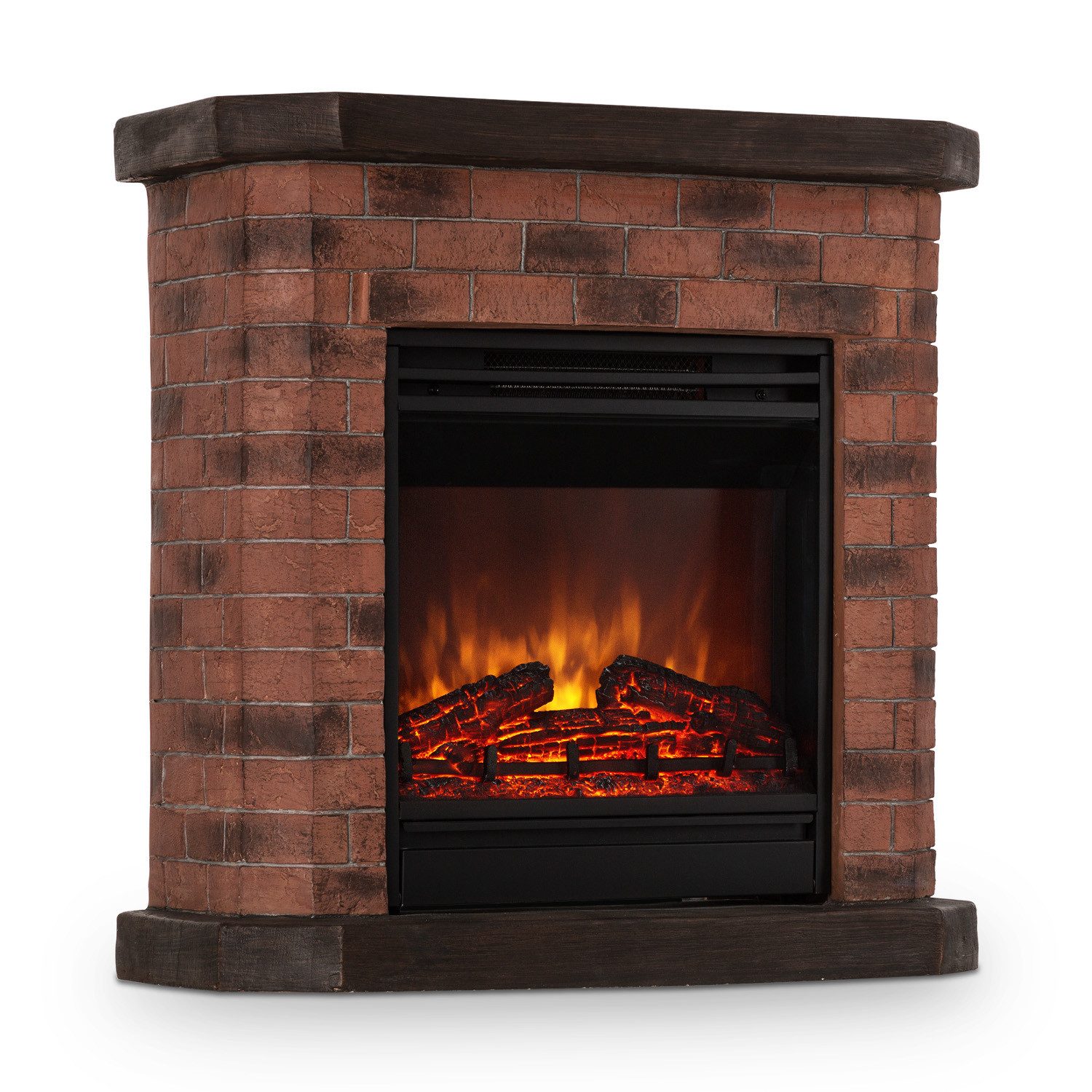 Klarstein Elektrokamin Villach, elektrischer Kamin mit Heizfunktion Kaminofen mit Heizung