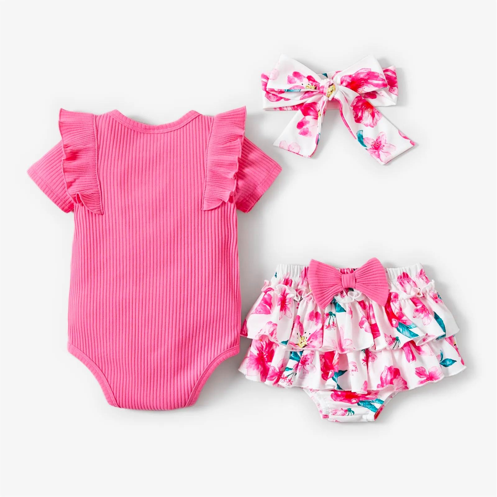 Bundviel Strampler Mädchen Baby Kleidung Rüschen Bodysuit Shorts Strampler Neugeborene