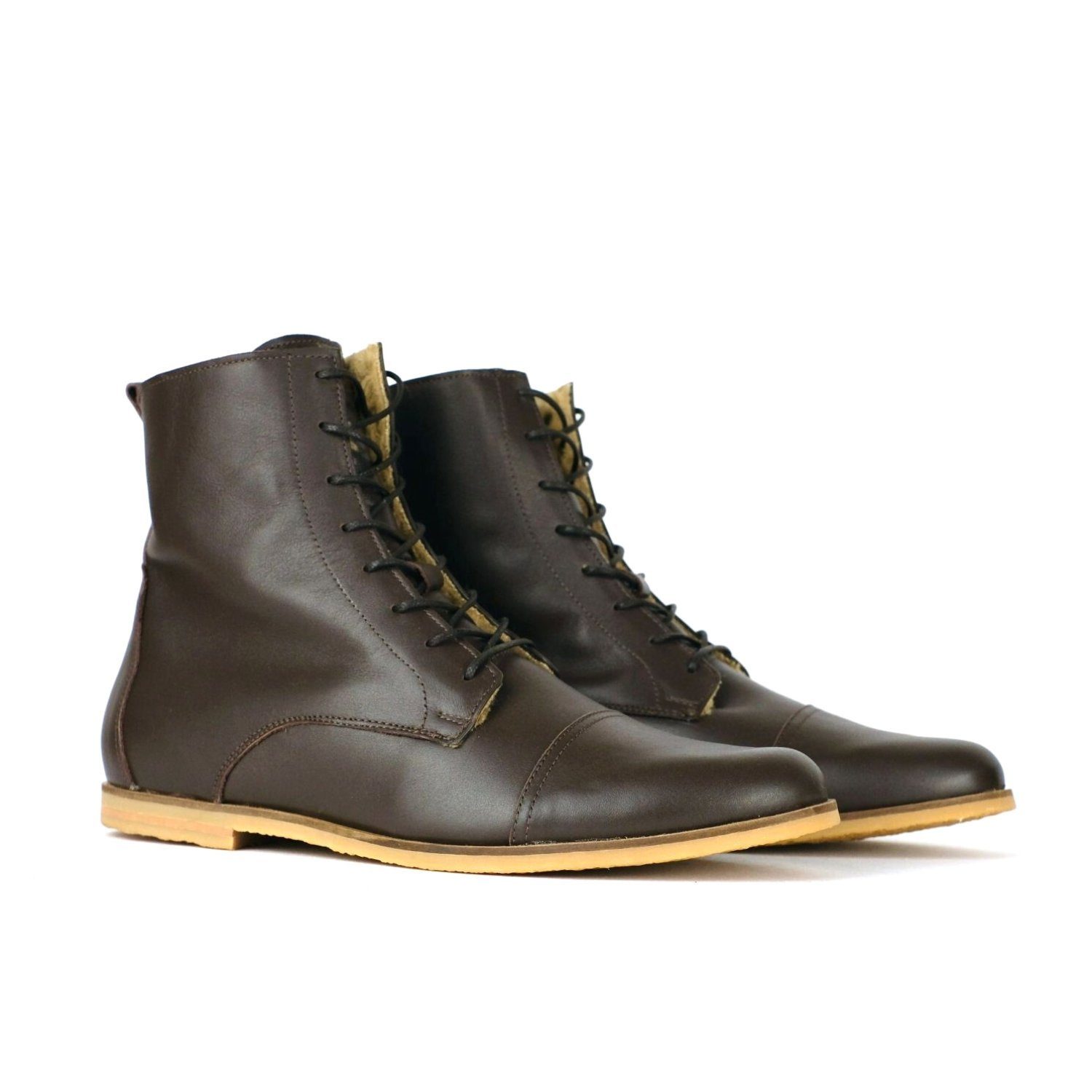 SORBAS '89 gefütterte Lederstiefel Schnürstiefel