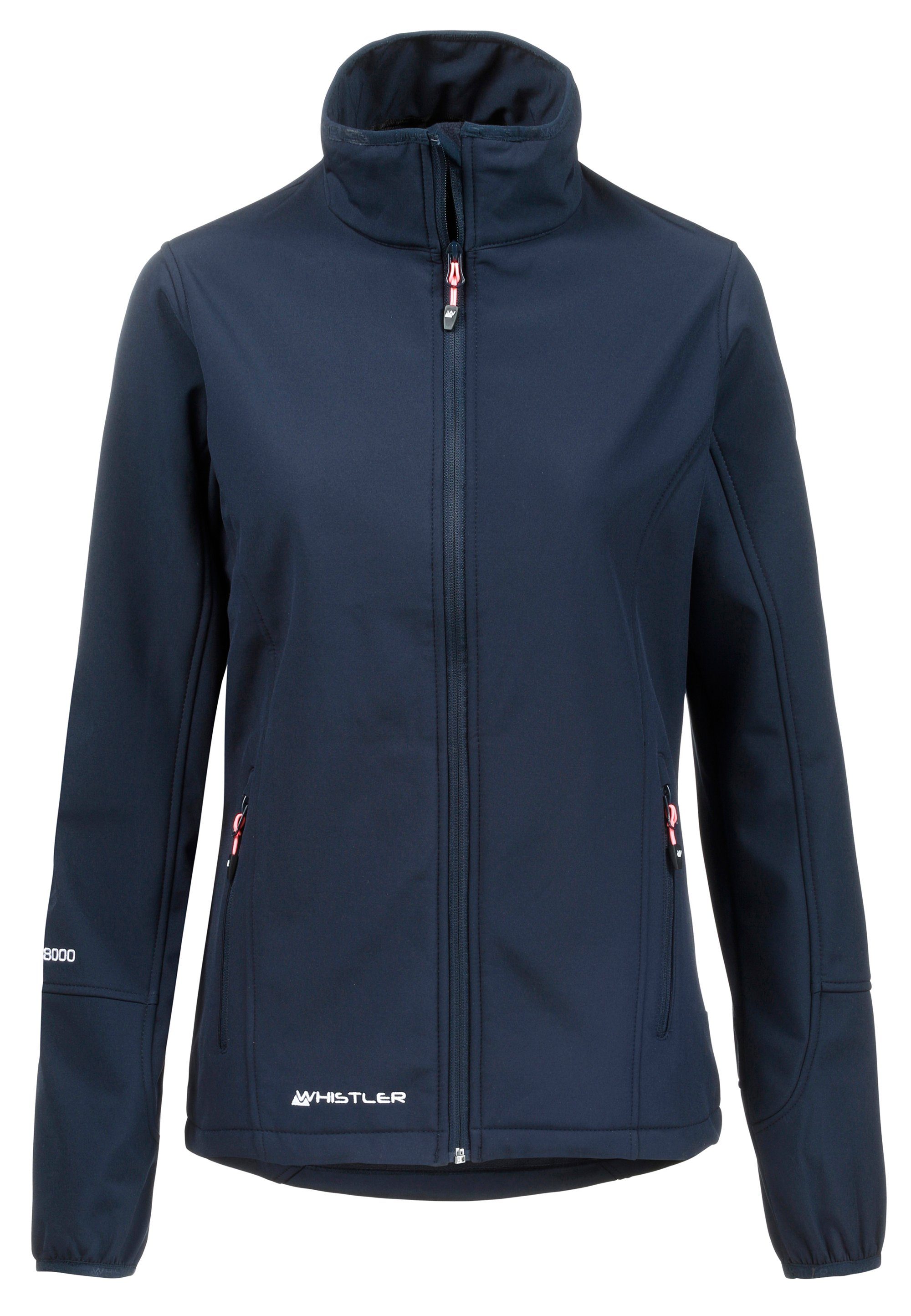 WHISTLER Softshelljacke Covina und Funktionsmaterial wasser- winddichtem dunkelblau mit