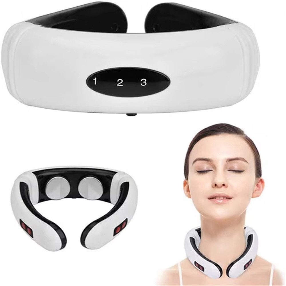 Nacken-Massagegerät Nackenmassagegerät EMS 5 Modi 16 Stufen tragbar kabellos ergonomisch