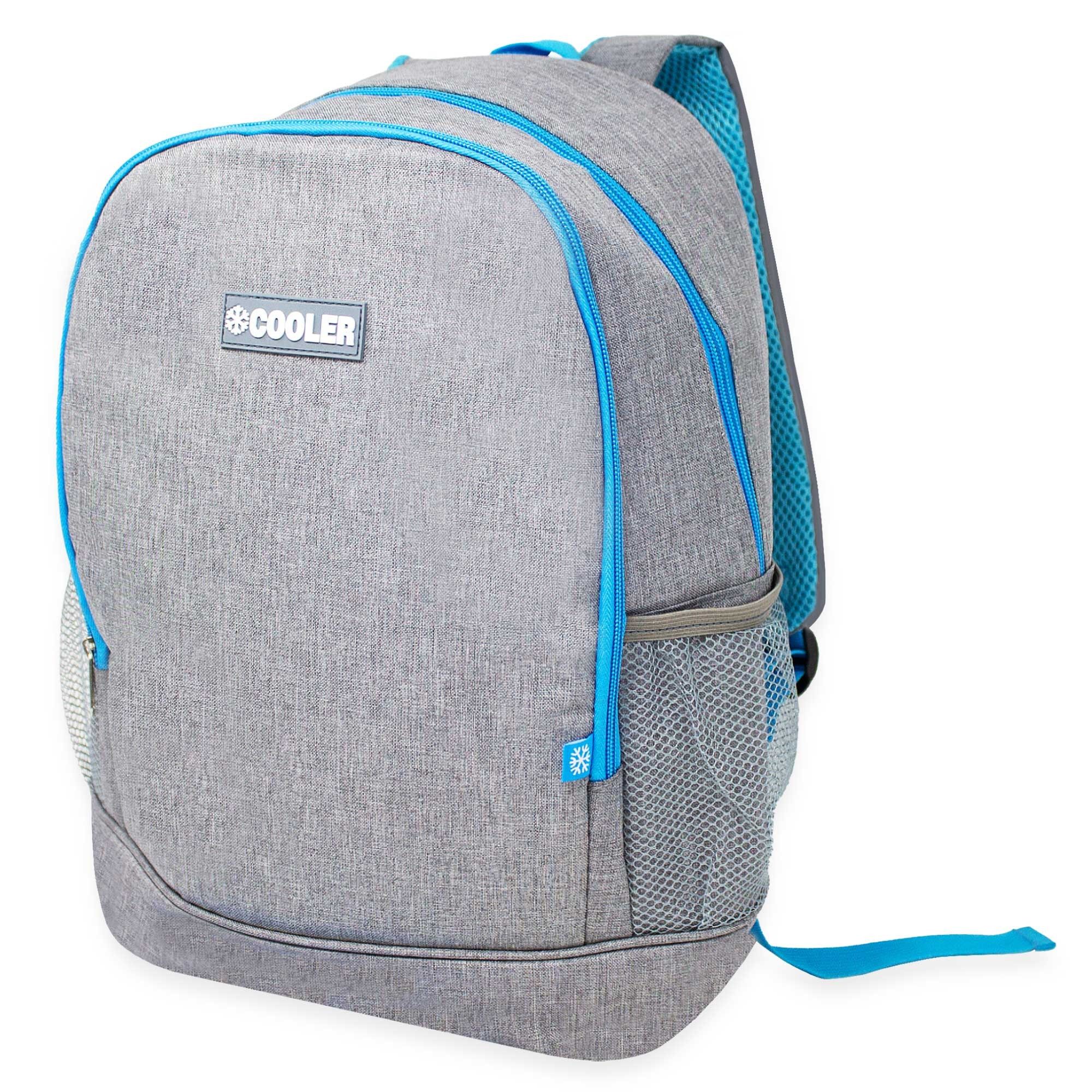 ToCi Kühltasche Kühlrucksack 16 Liter Rucksack Isoliert Kühltasche Thermo Kühlbox Grau, 16 l