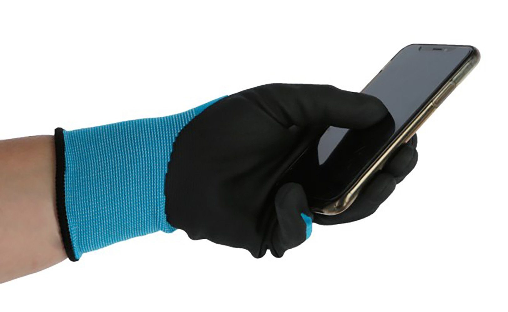 Arbeitshandschuhe blau, Kerbl 3x Gr. 297951 EasyTouch, 7/S Touchscreenhandschuh