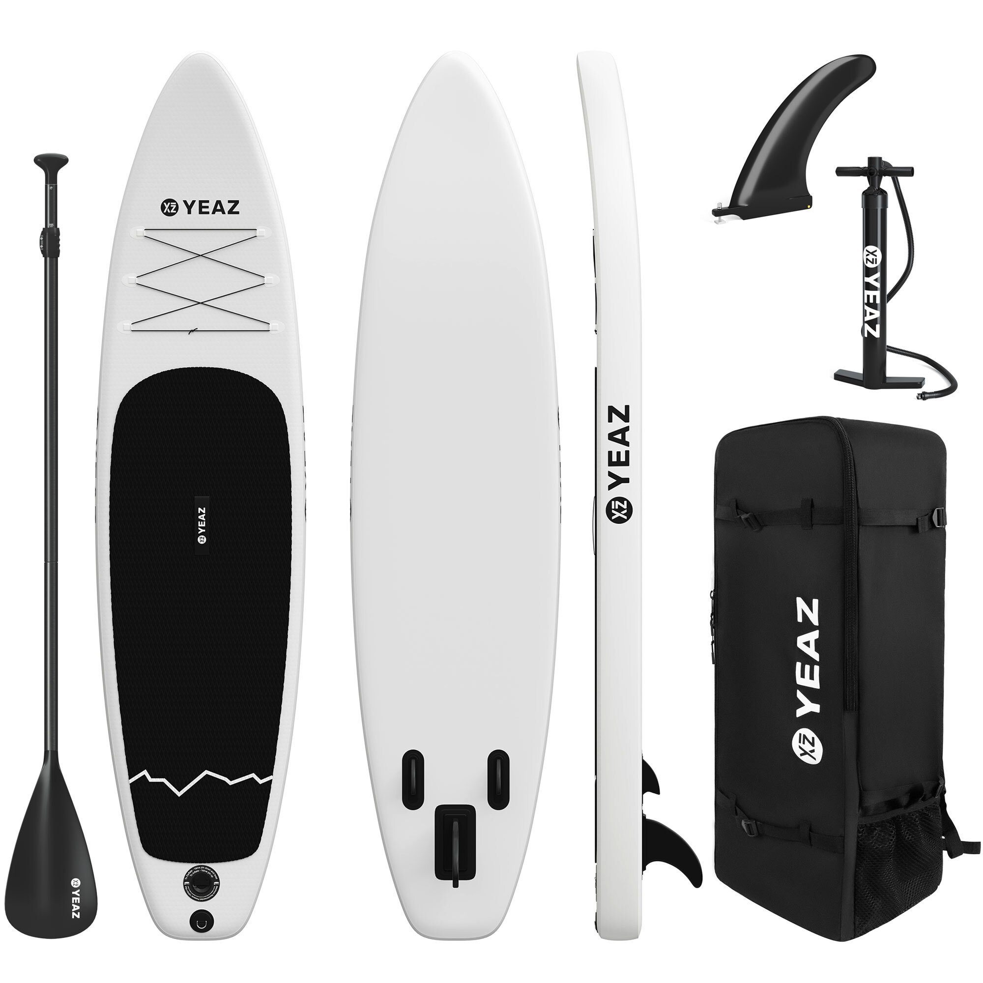 YEAZ Inflatable SUP-Board NOHEA - EXOTRACE - SET sup board und kit, Inflatable SUP Board, (Set), inkl. Zubehör wie Paddel, Handpumpe und Rucksack